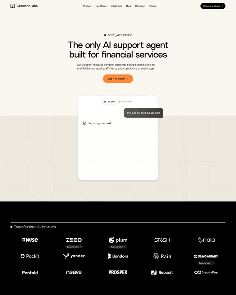 Gradient Labs screenshot