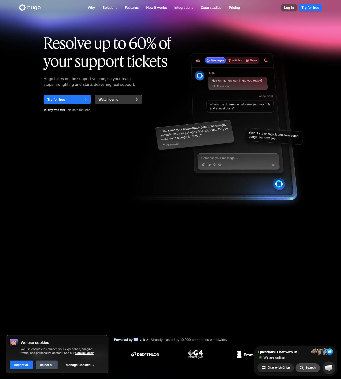 Hugo screenshot