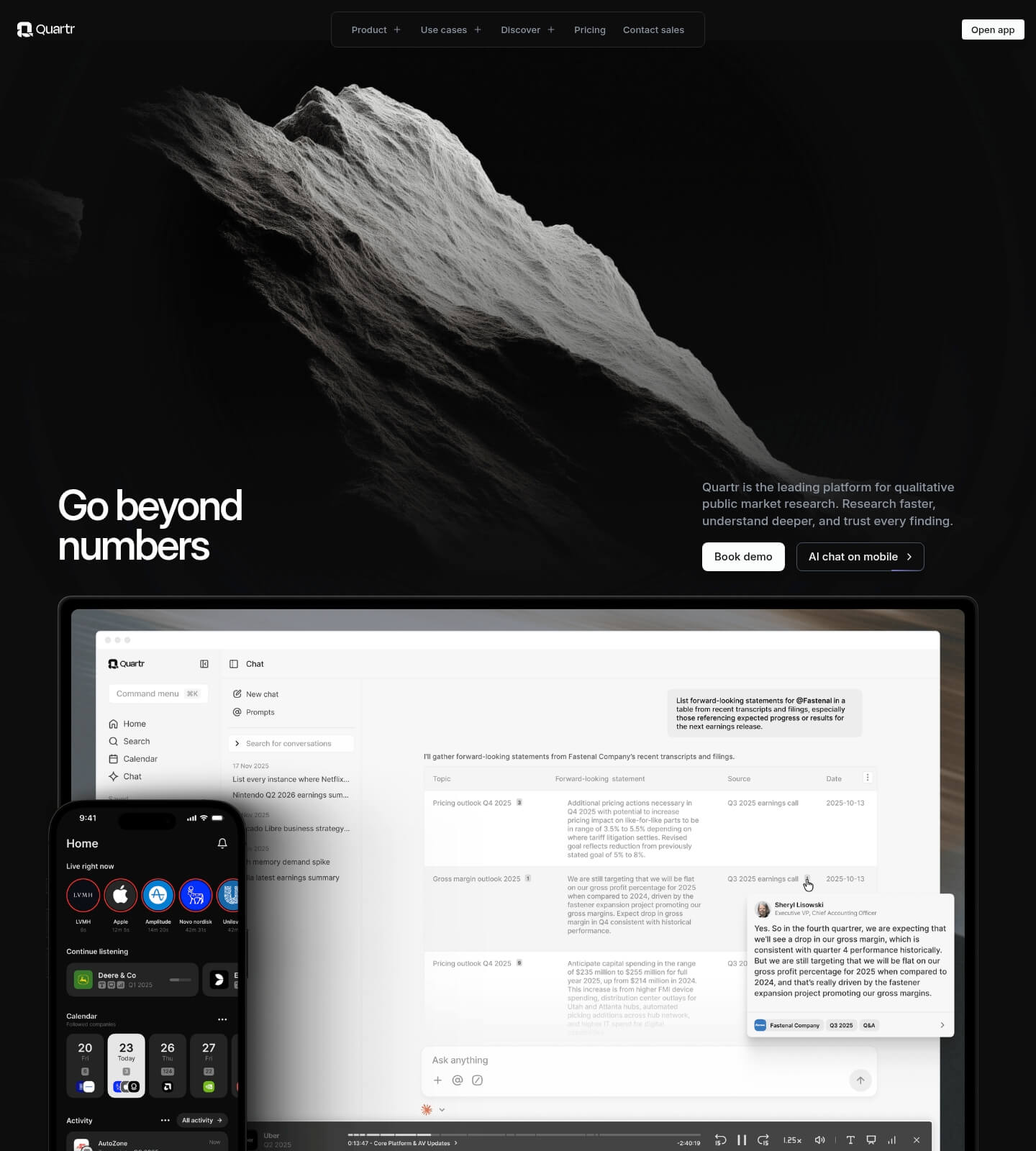 Quartr screenshot