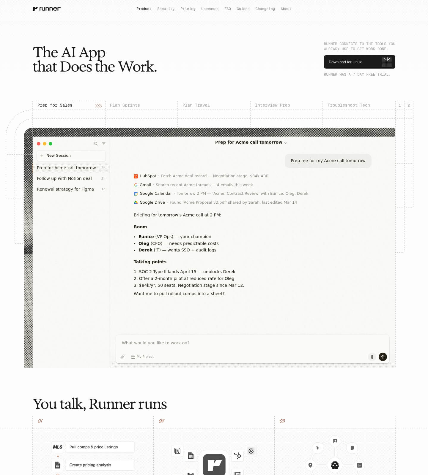 Runner screenshot