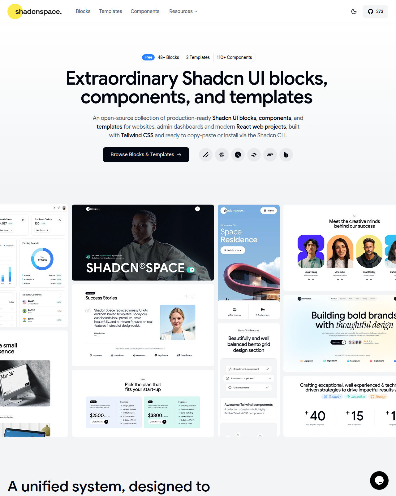 Shadcnspace screenshot