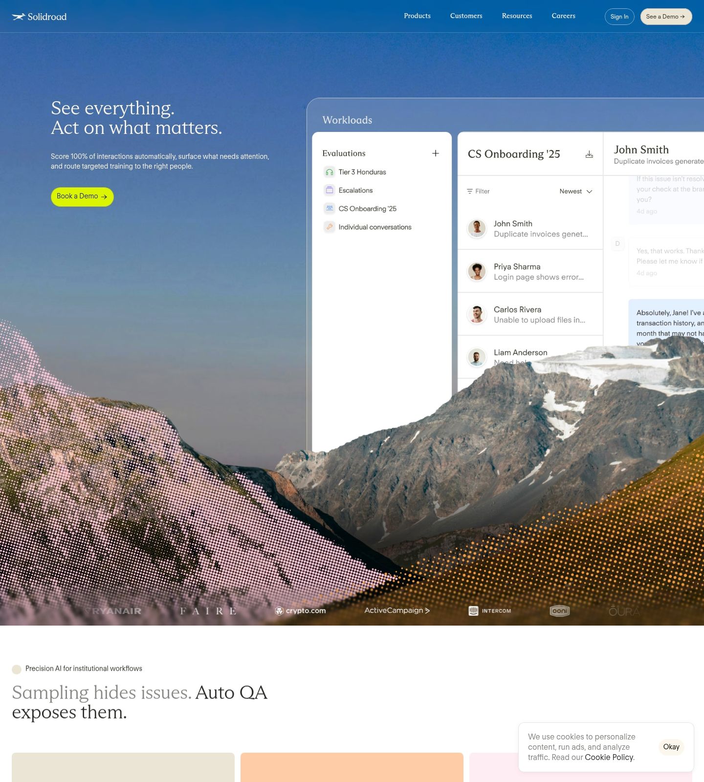 Solidroad Feature Page screenshot