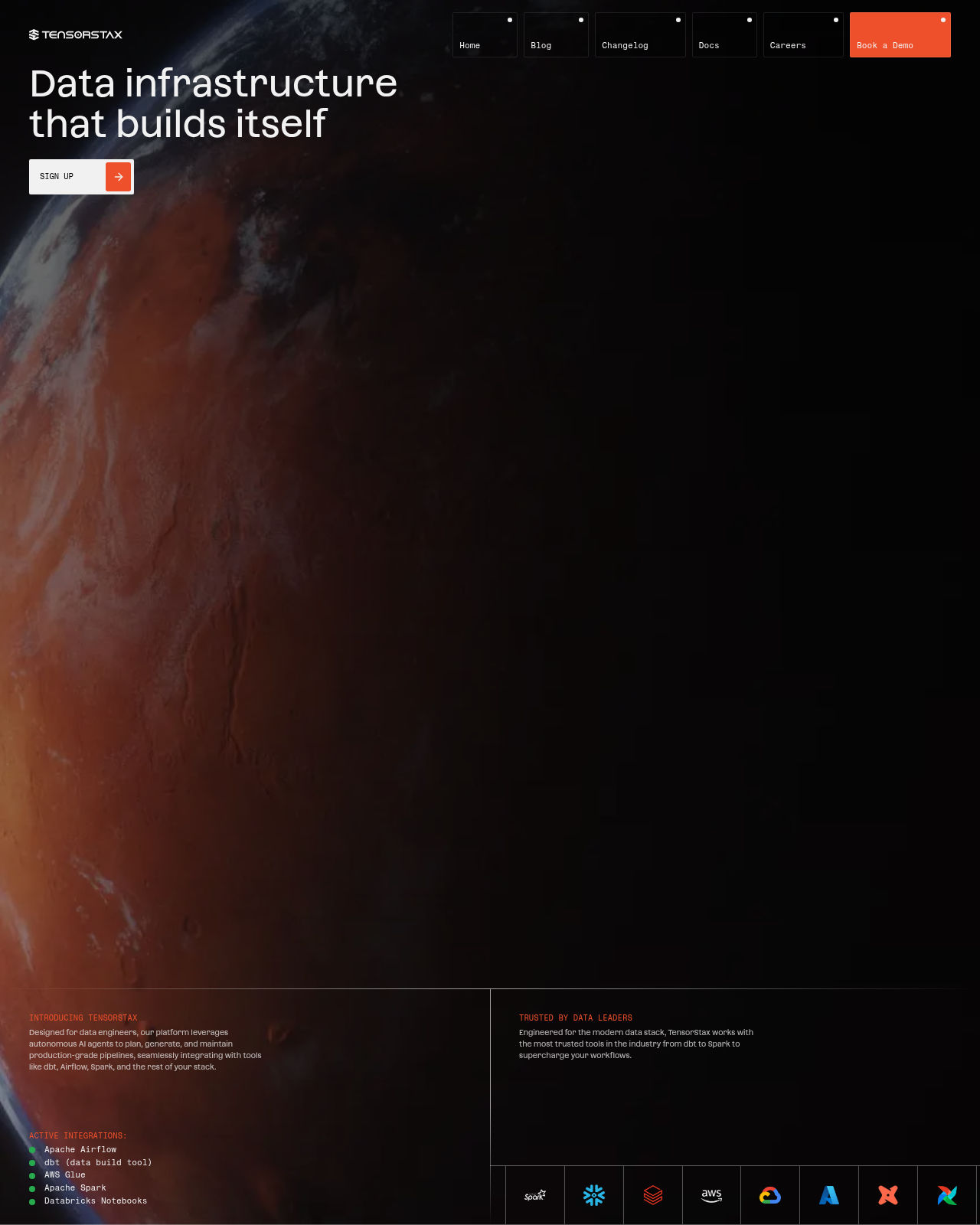 TensorStax screenshot