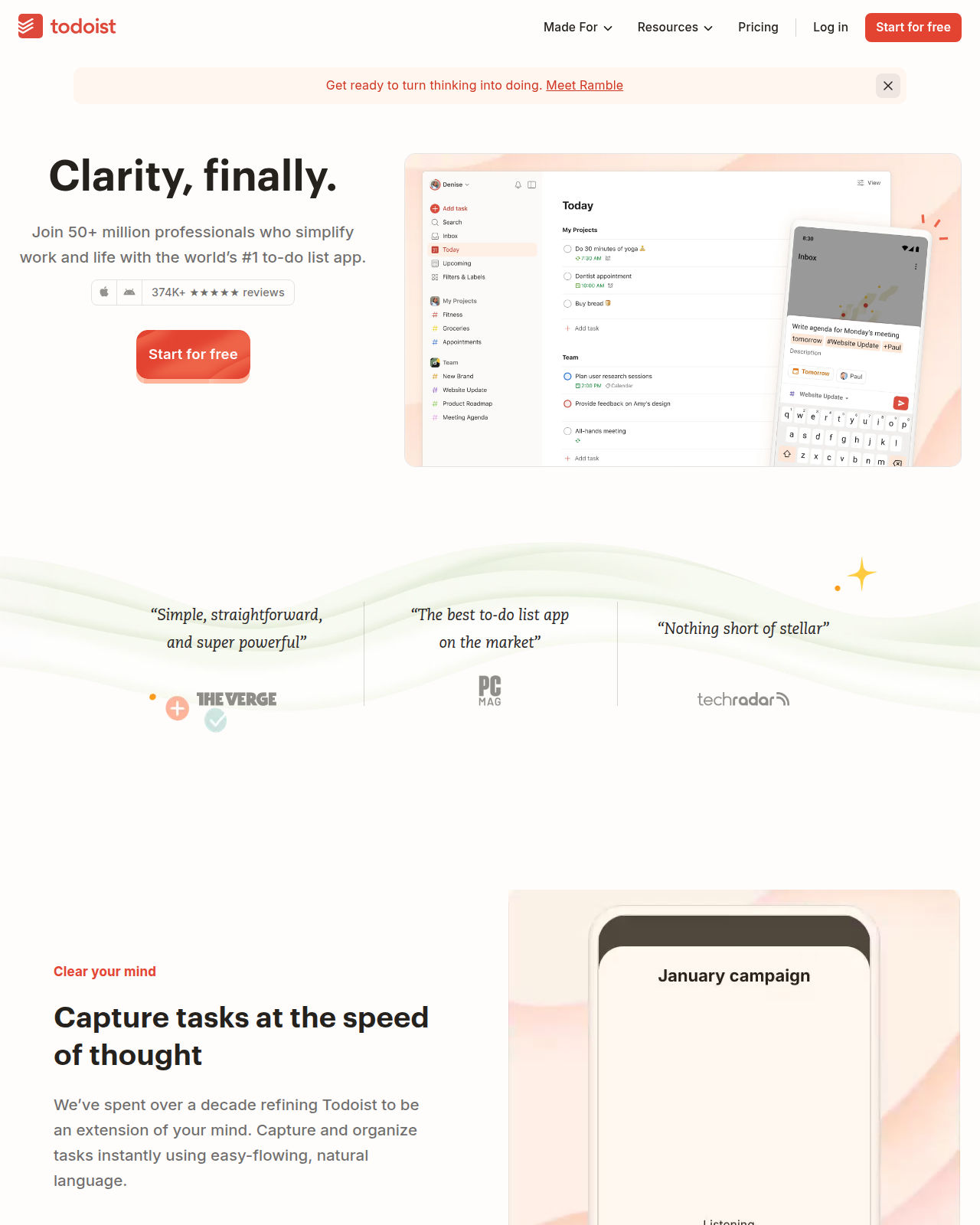 Todoist screenshot