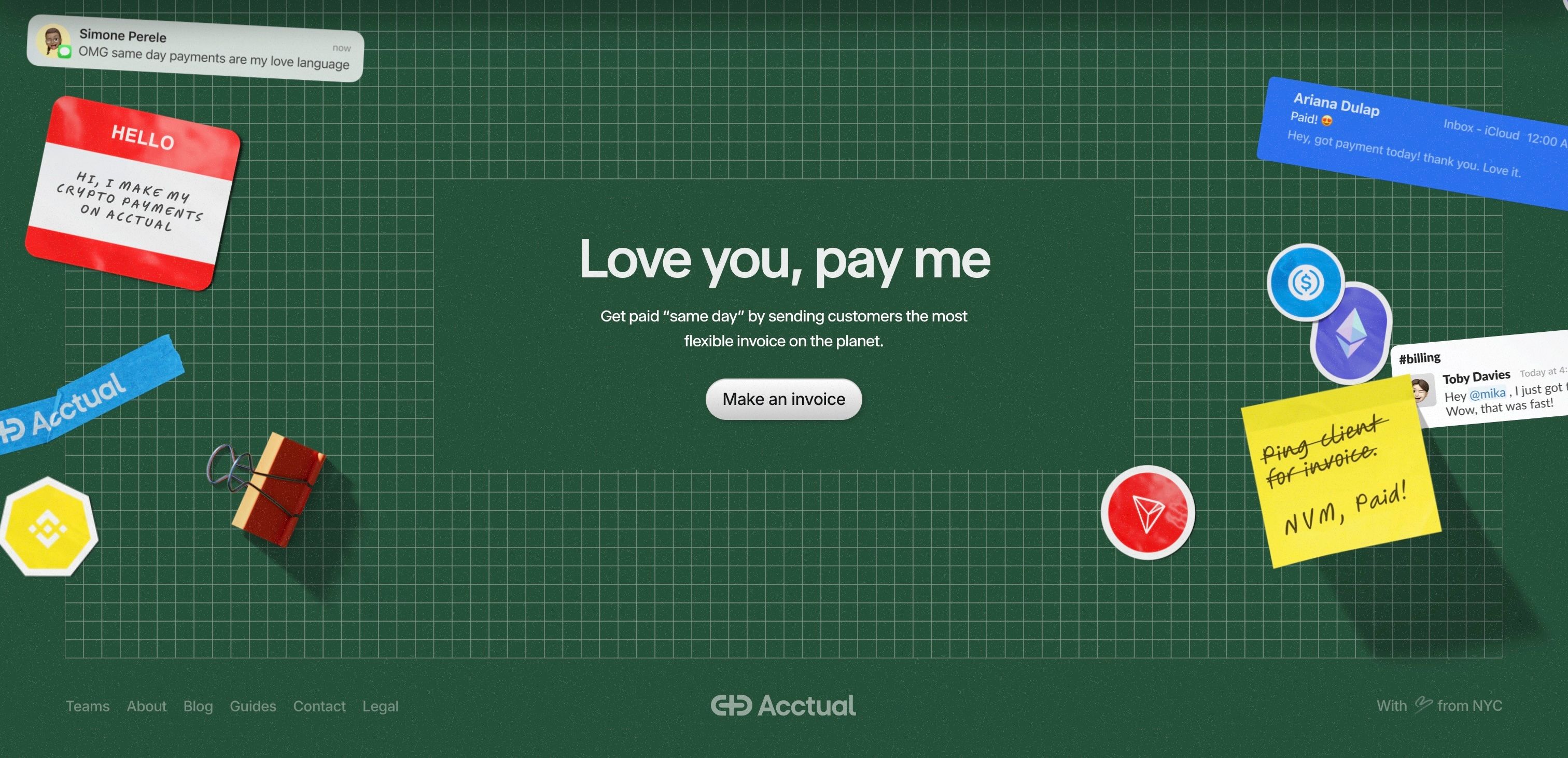 Acctual — Footer