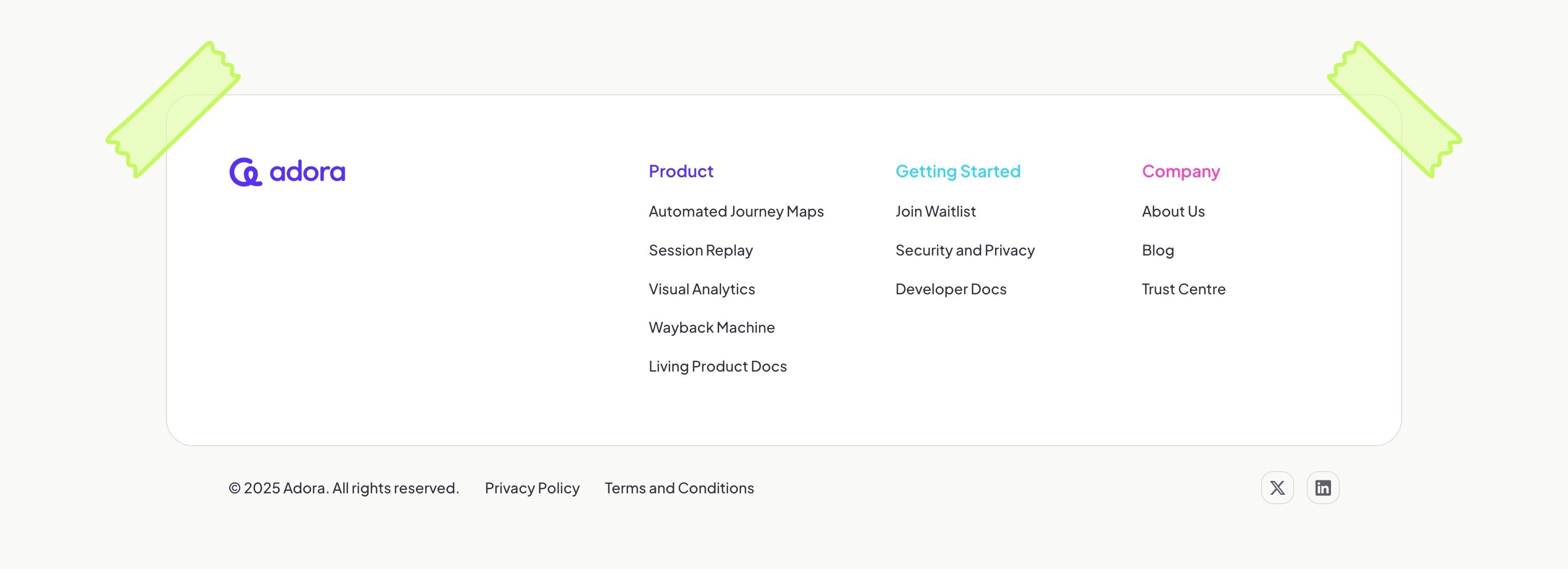 Adora — Footer