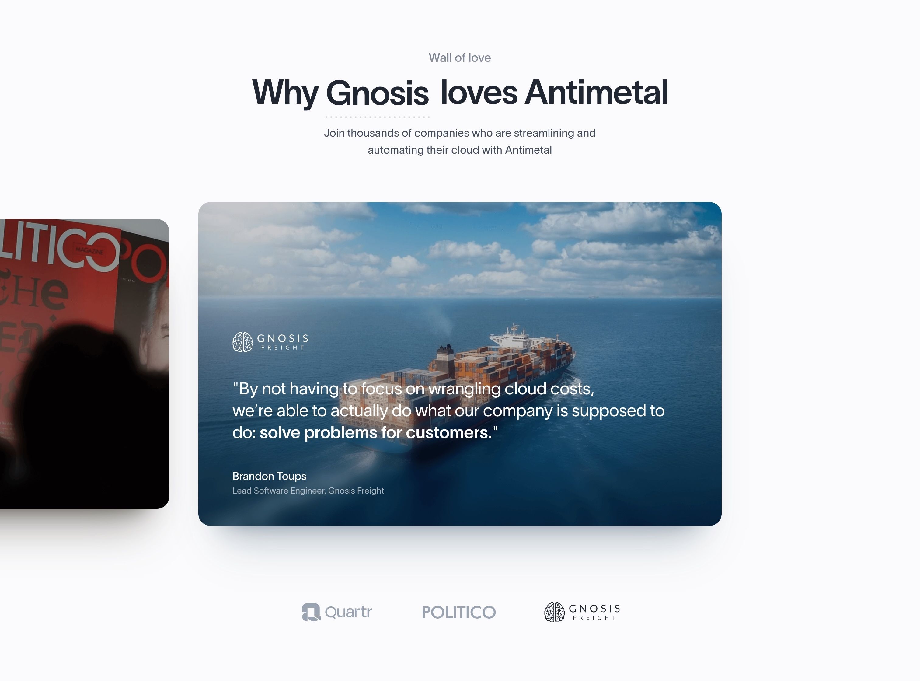 Antimetal — Testimonials