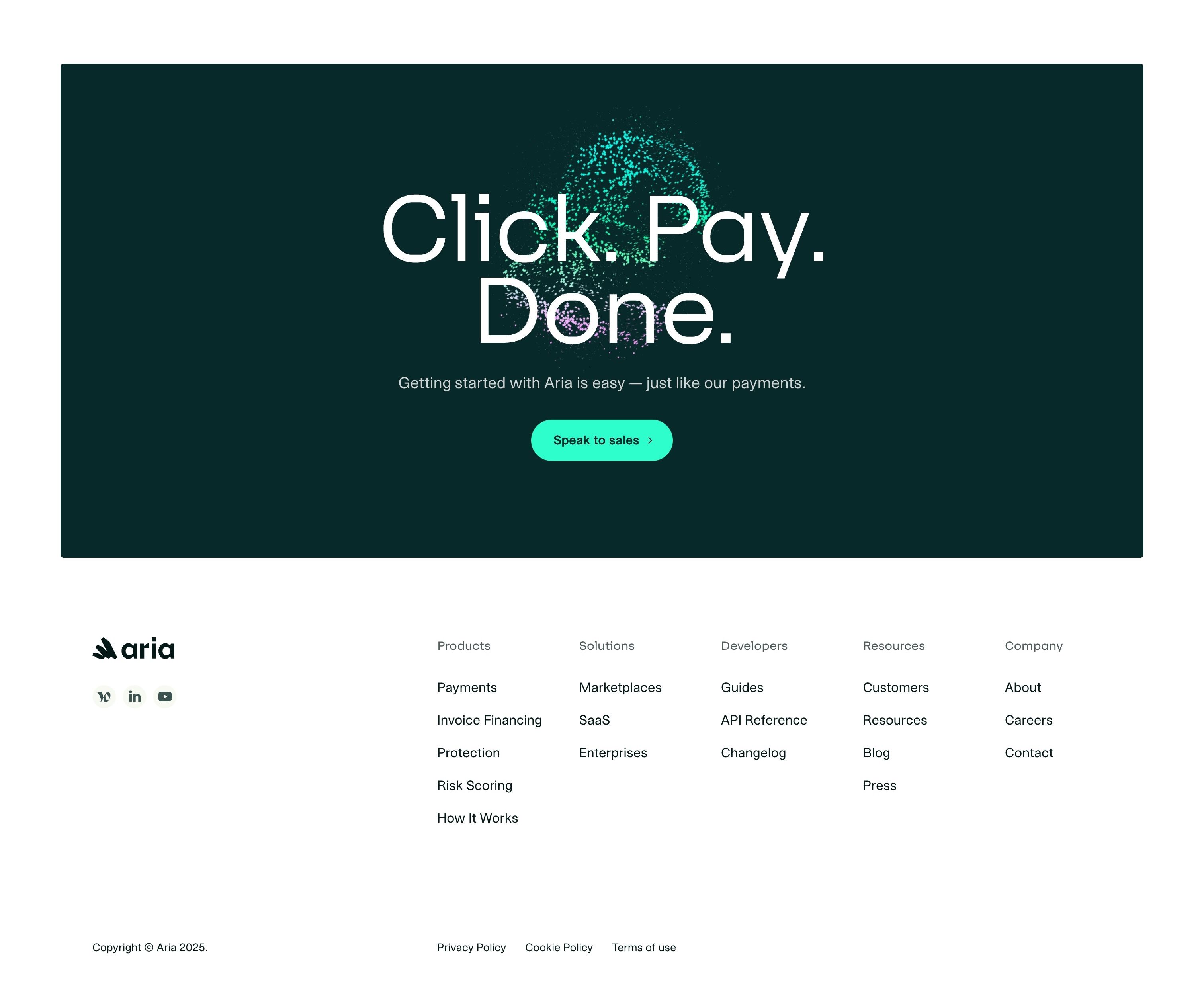 Aria — Footer