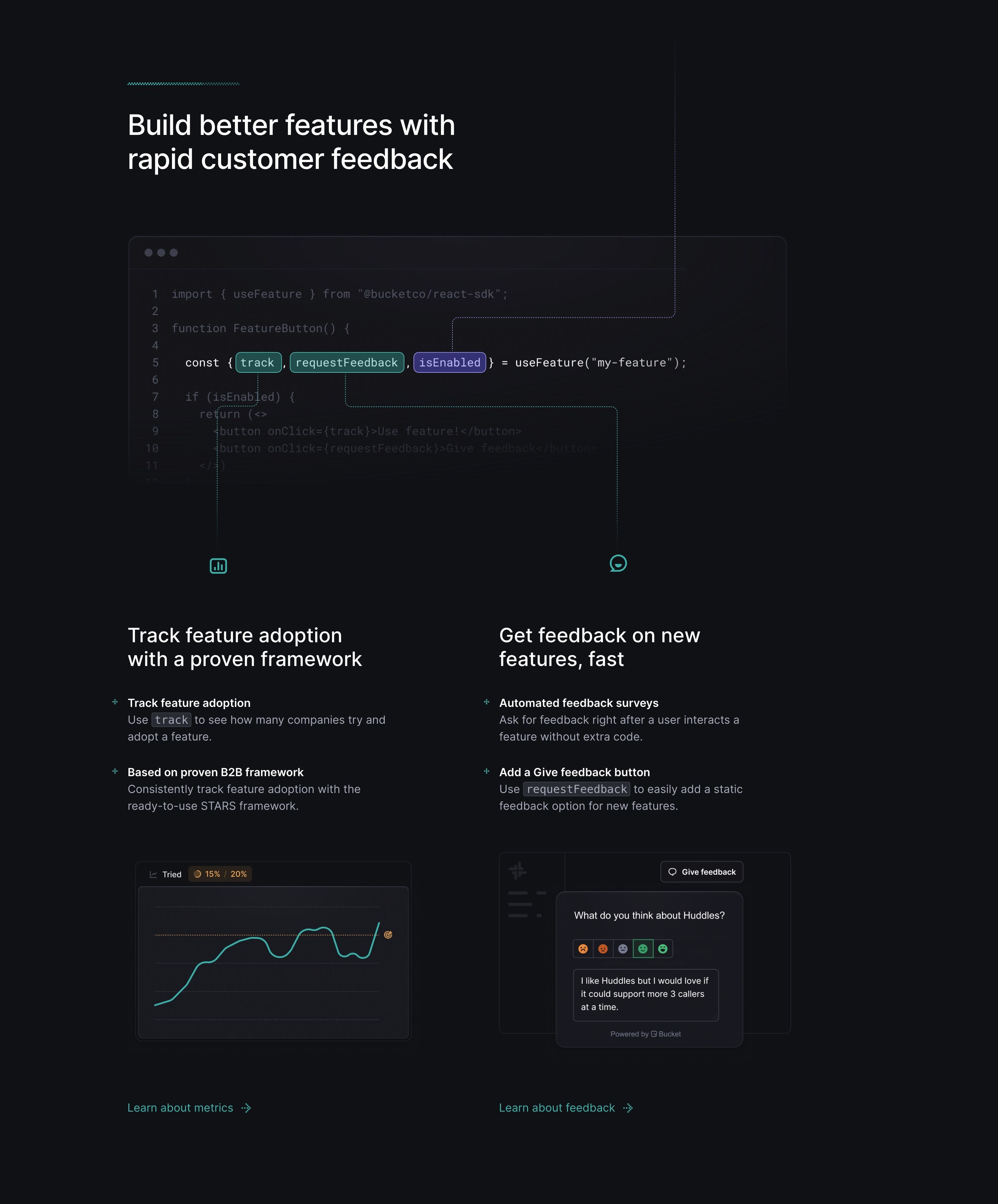 Bucket — Features