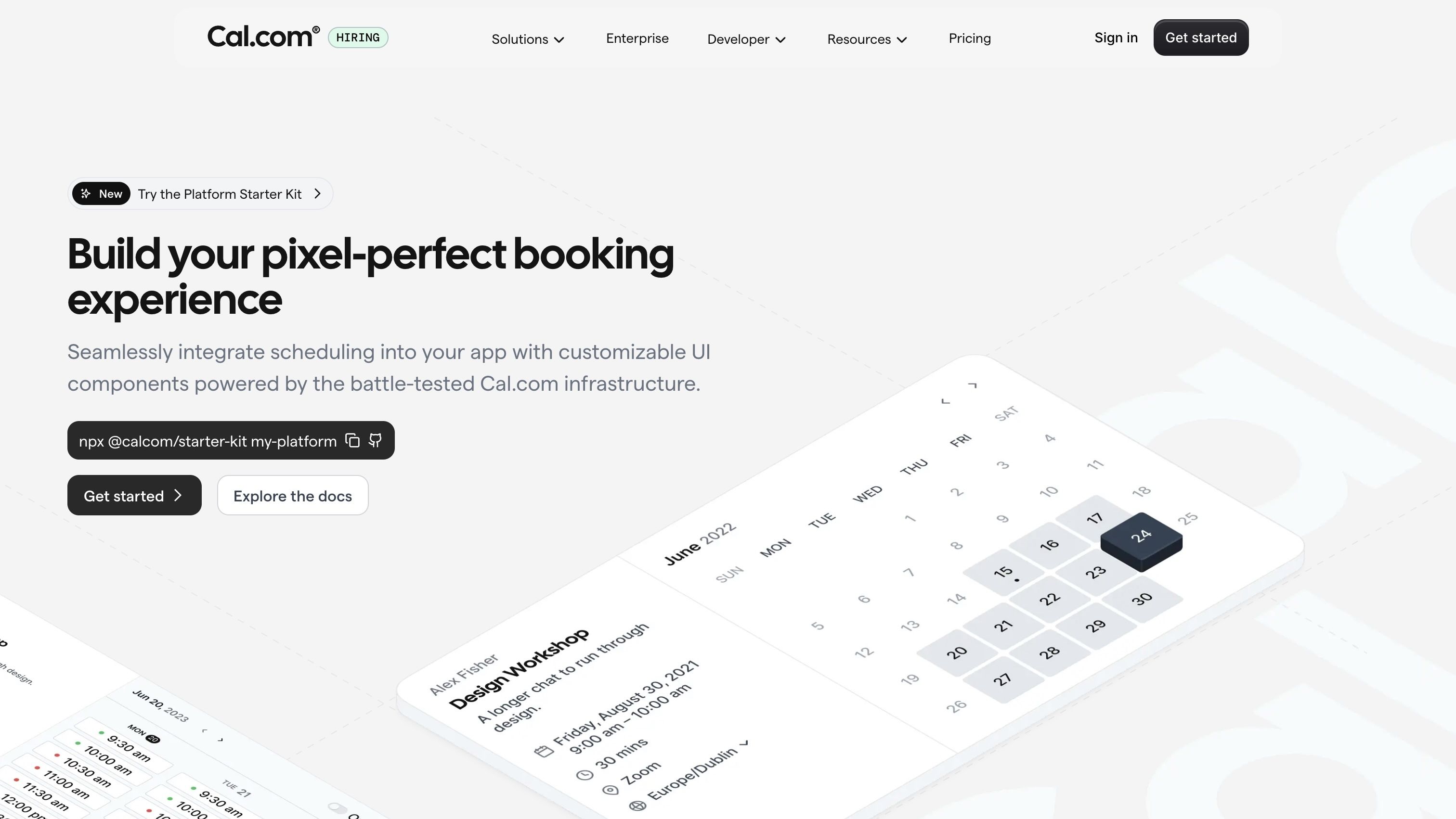 Cal.com — Hero