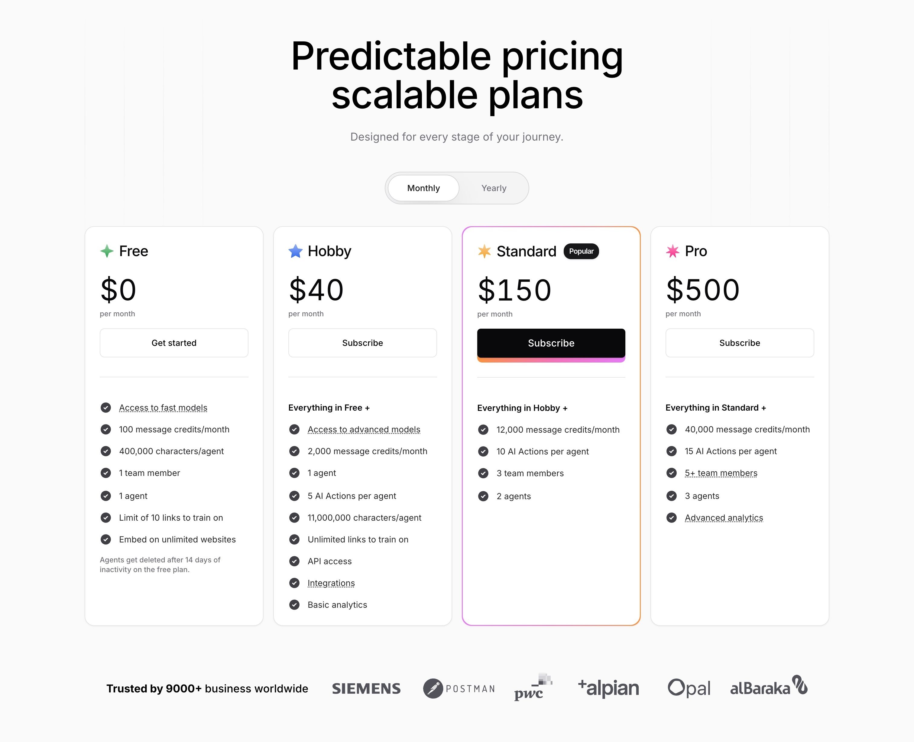 Chatbase — Pricing