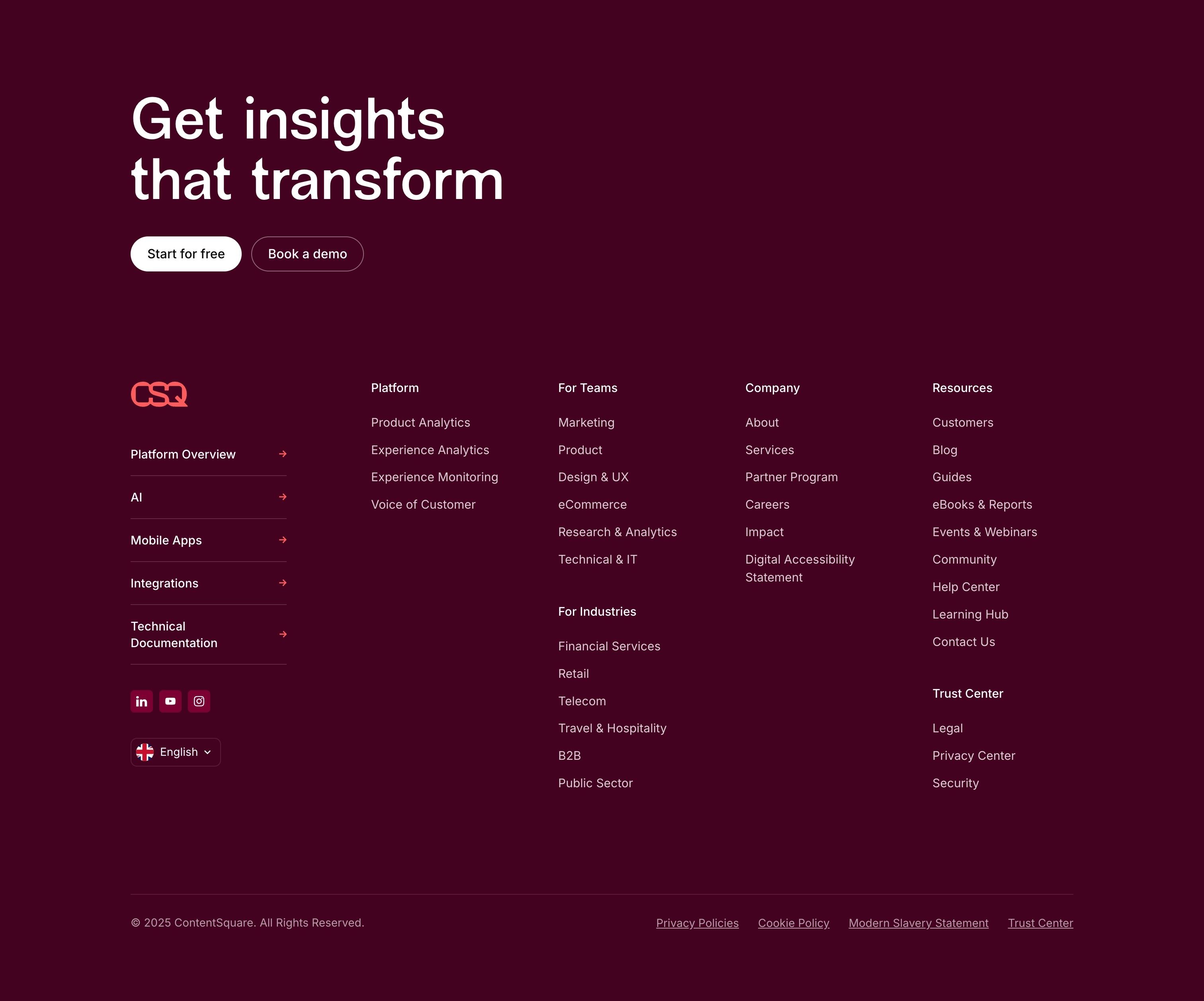 Content Square — Footer