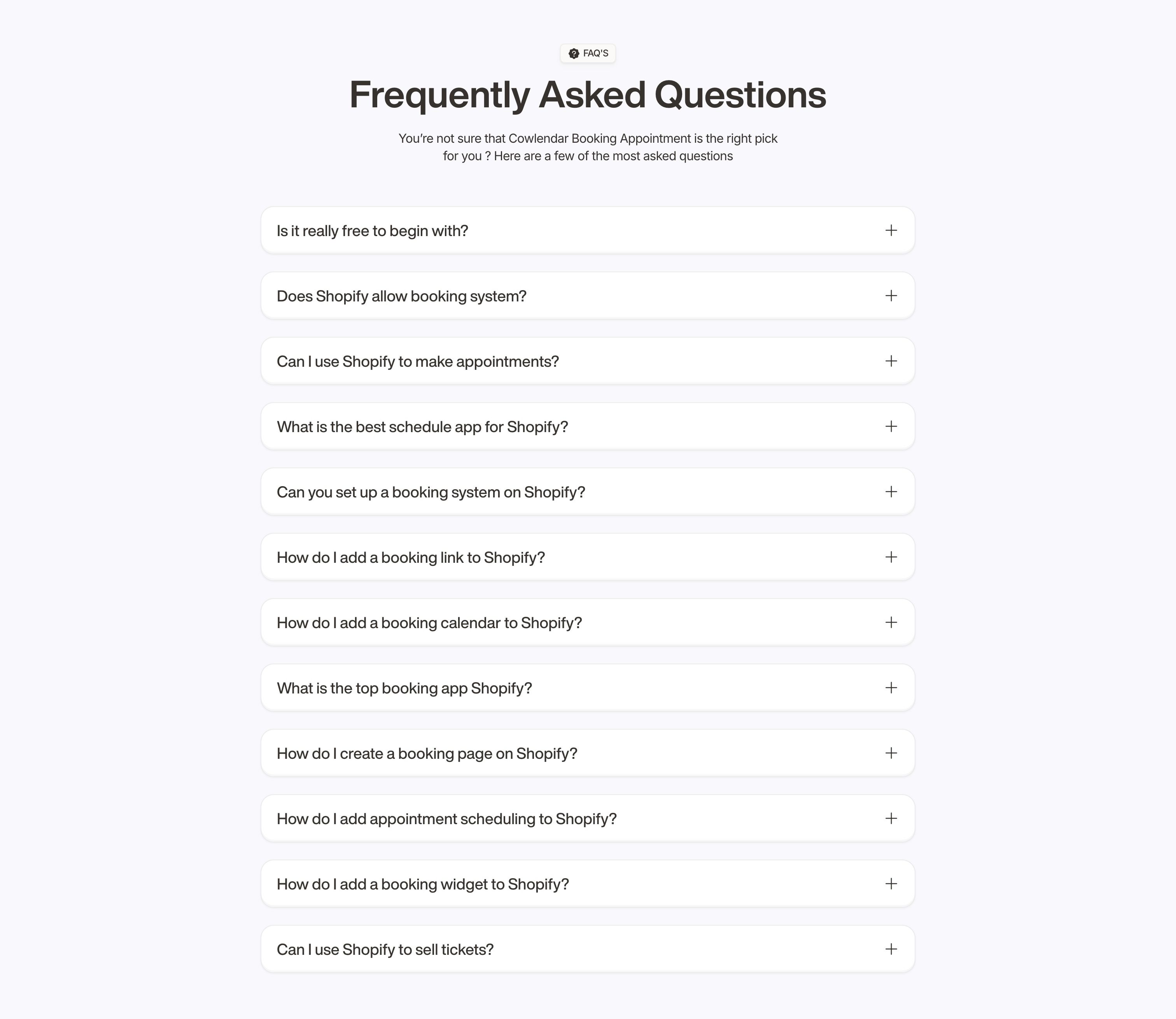 Cowlendar — FAQs