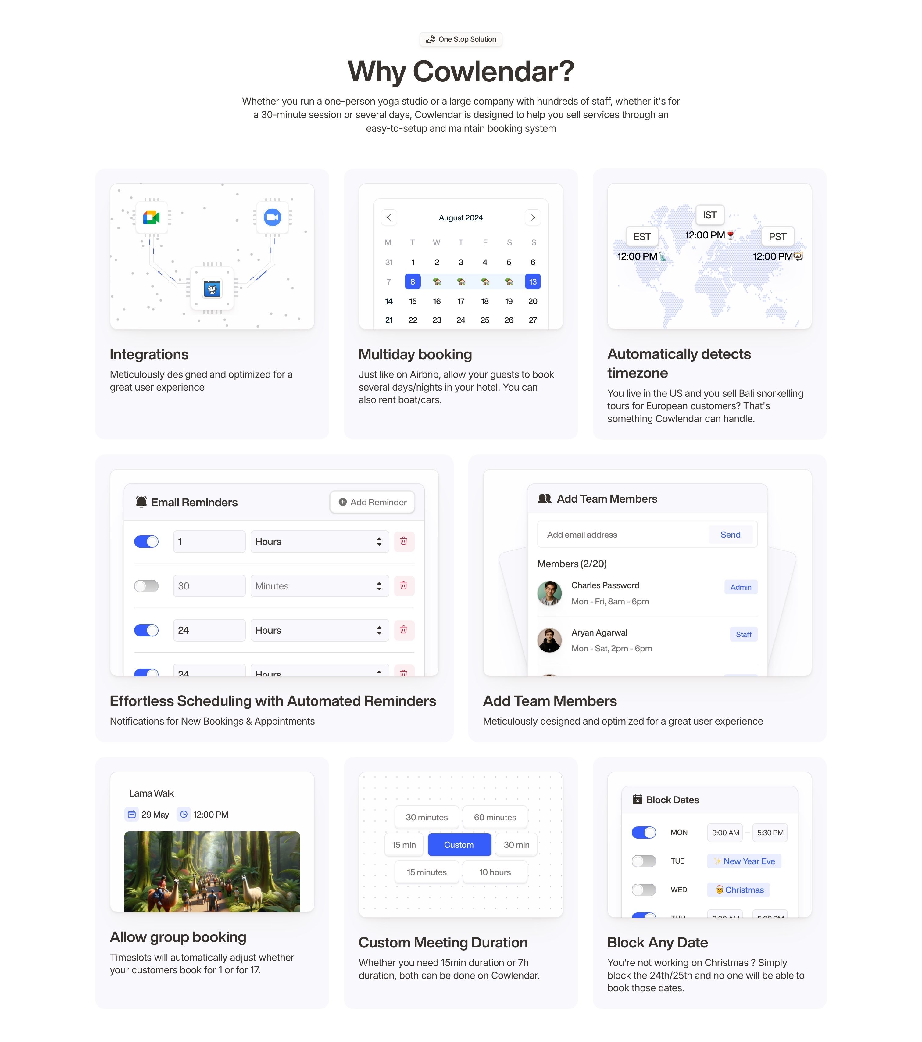 Cowlendar — Features
