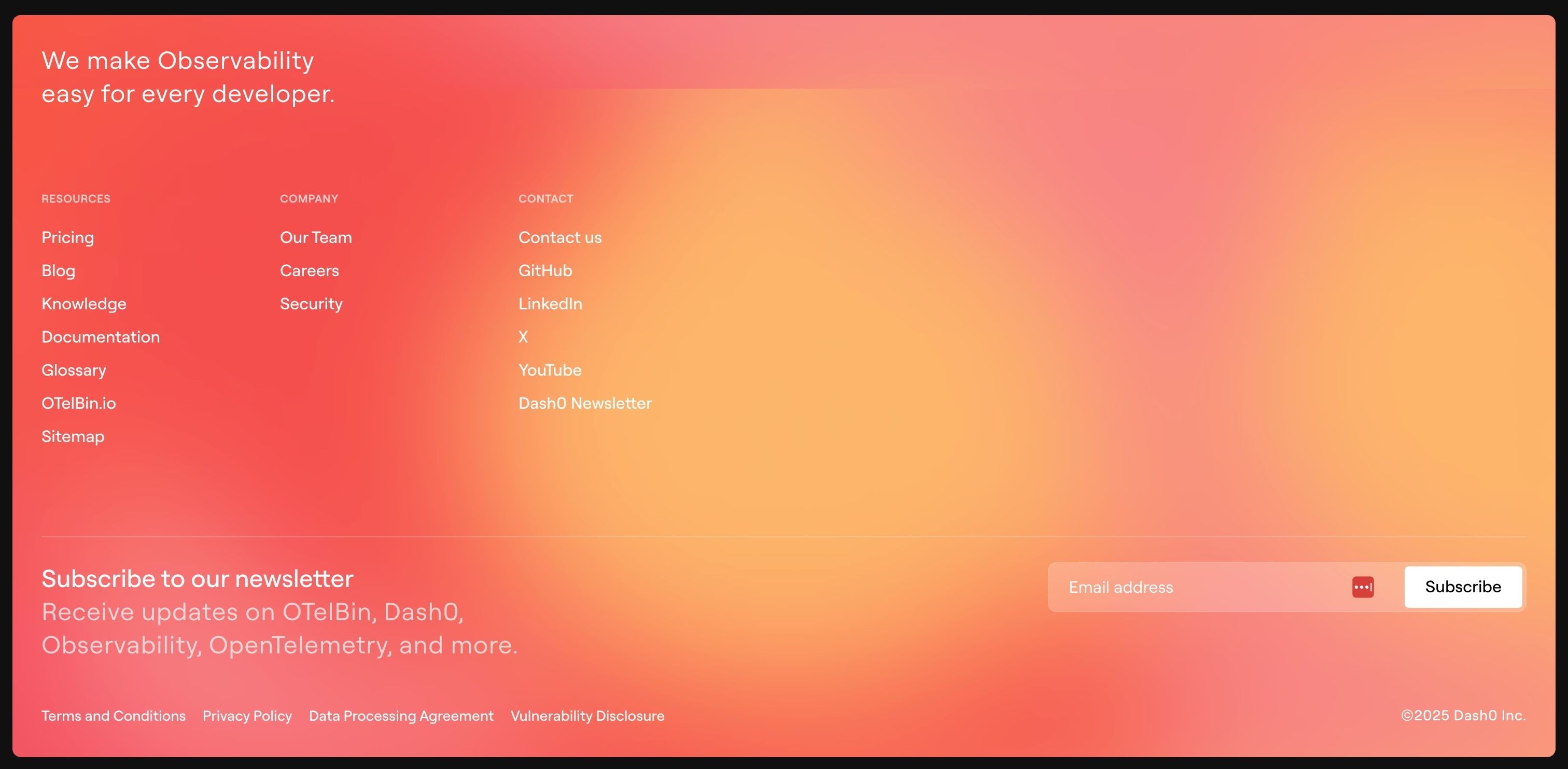 Dash0 — Footer