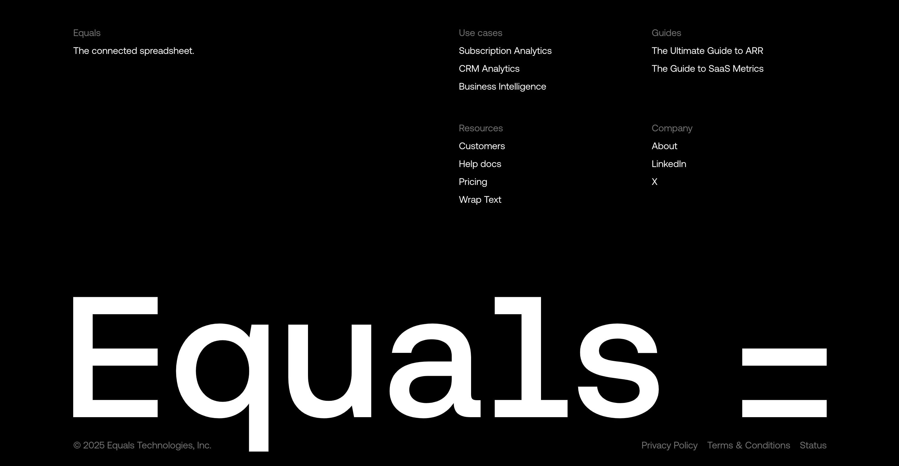 Equals — Footer