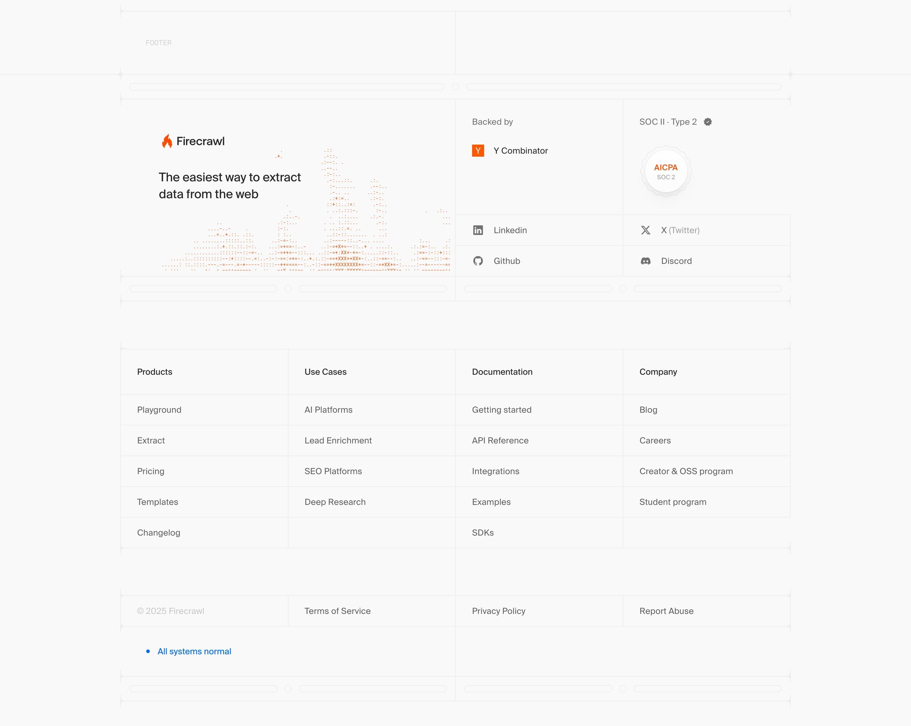 Firecrawl — Footer