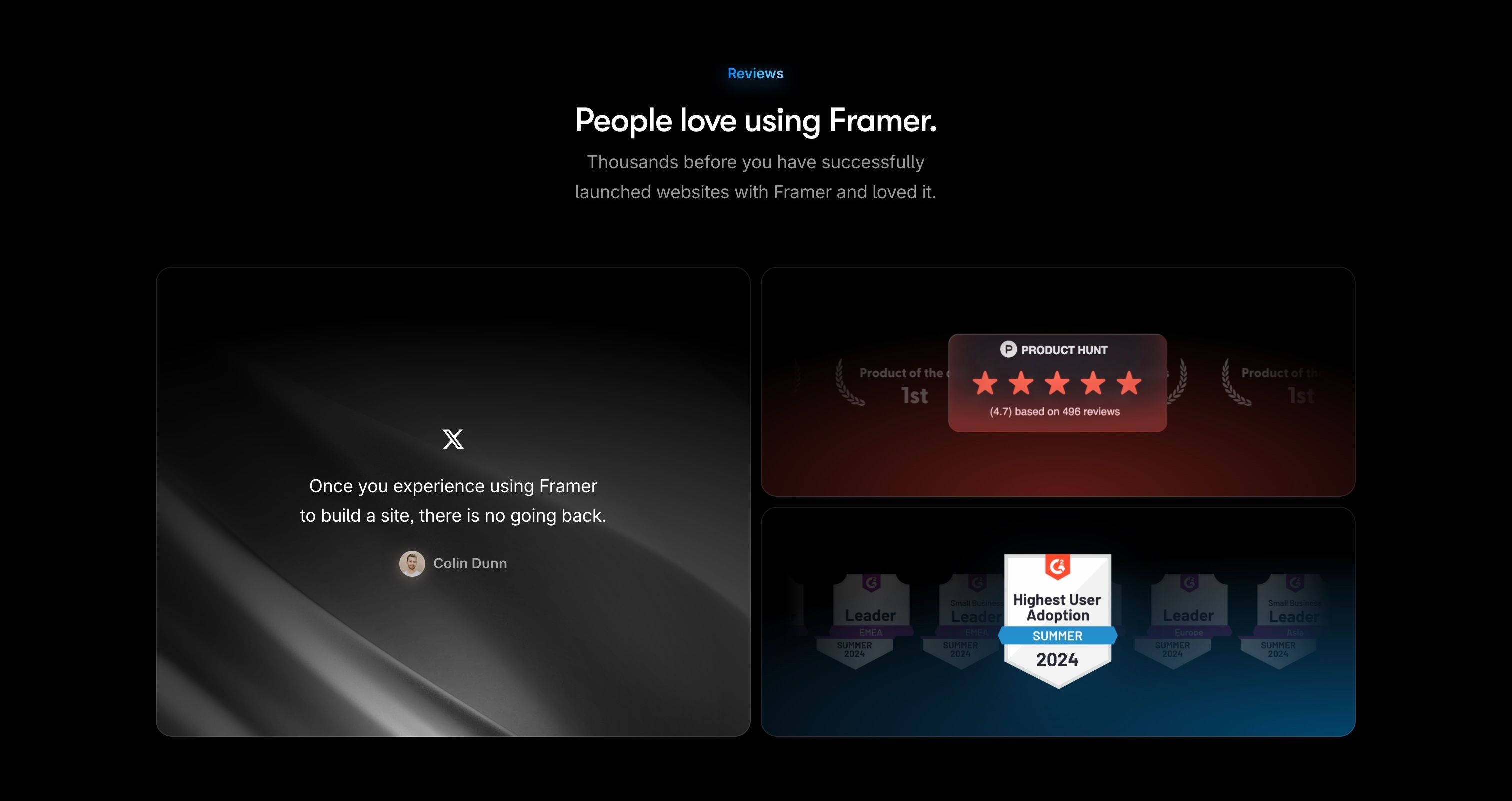 Framer — Testimonials