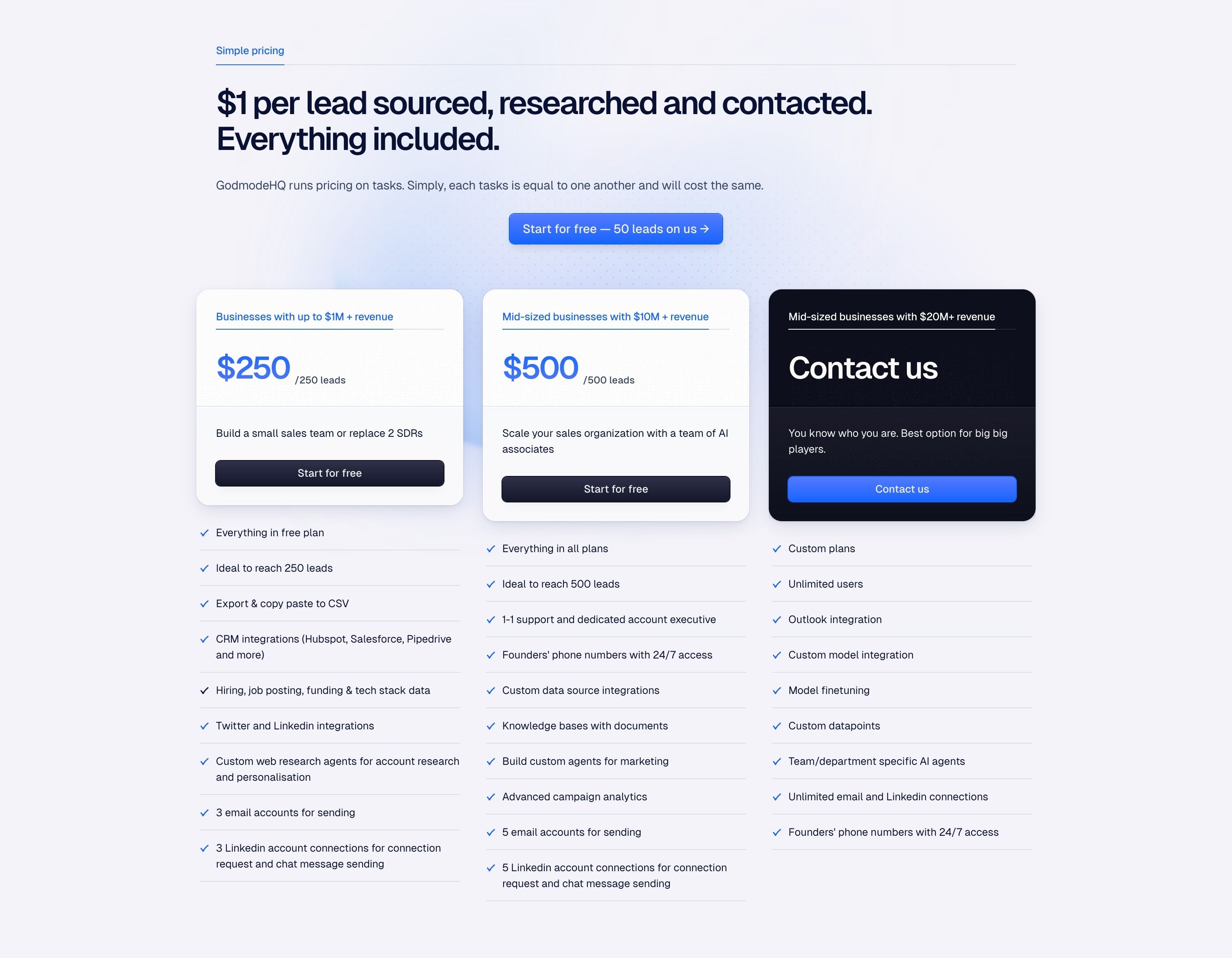 Godmode — Pricing