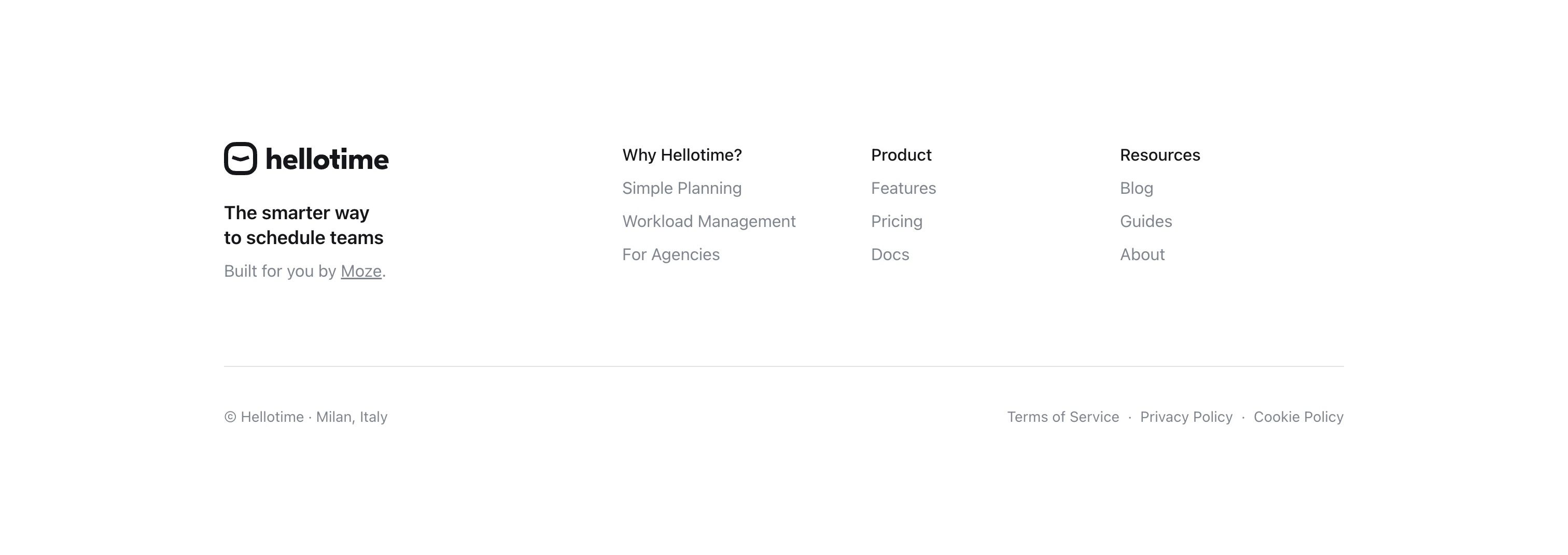 Hellotime — Footer