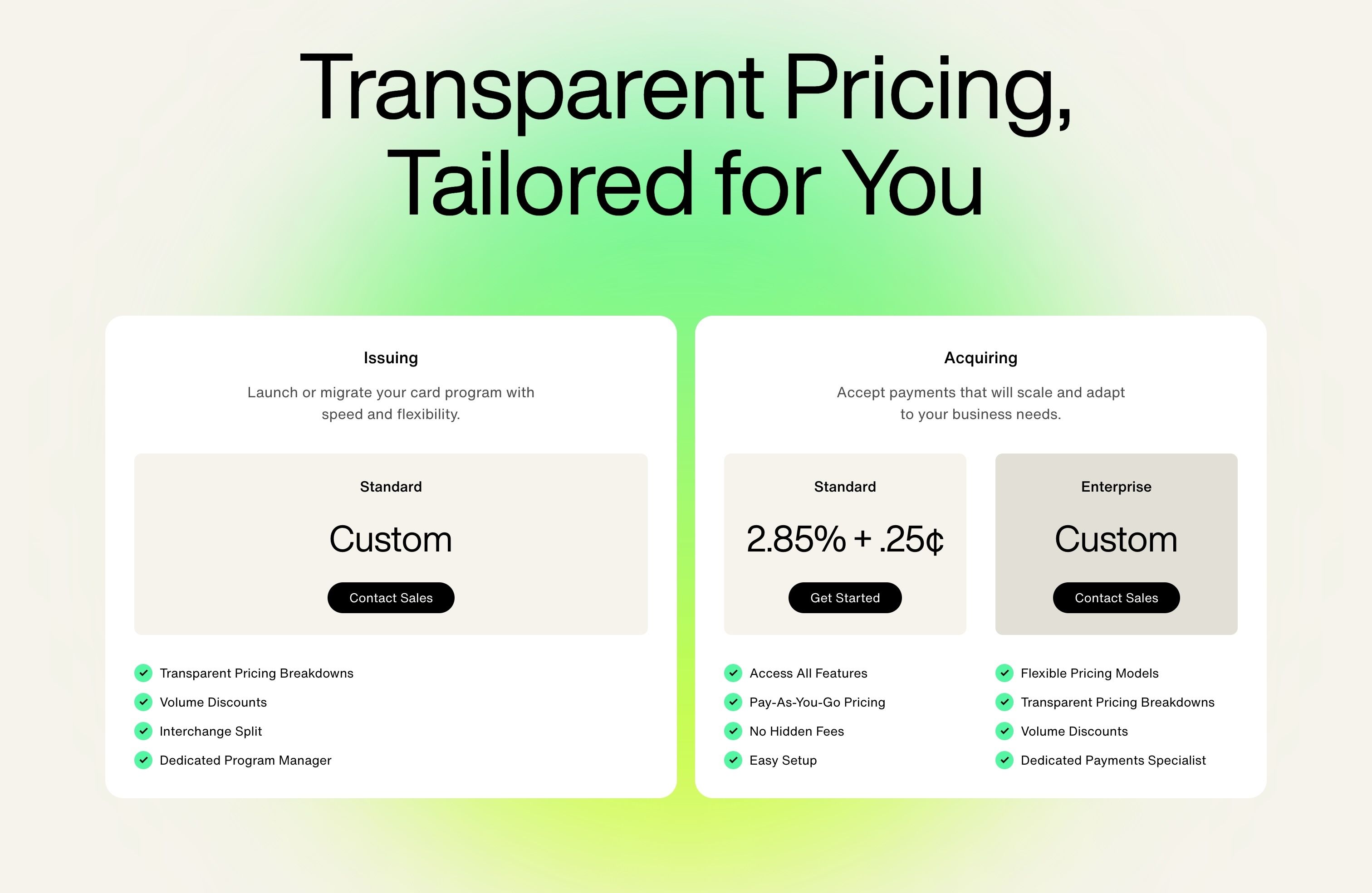 Highnote — Pricing