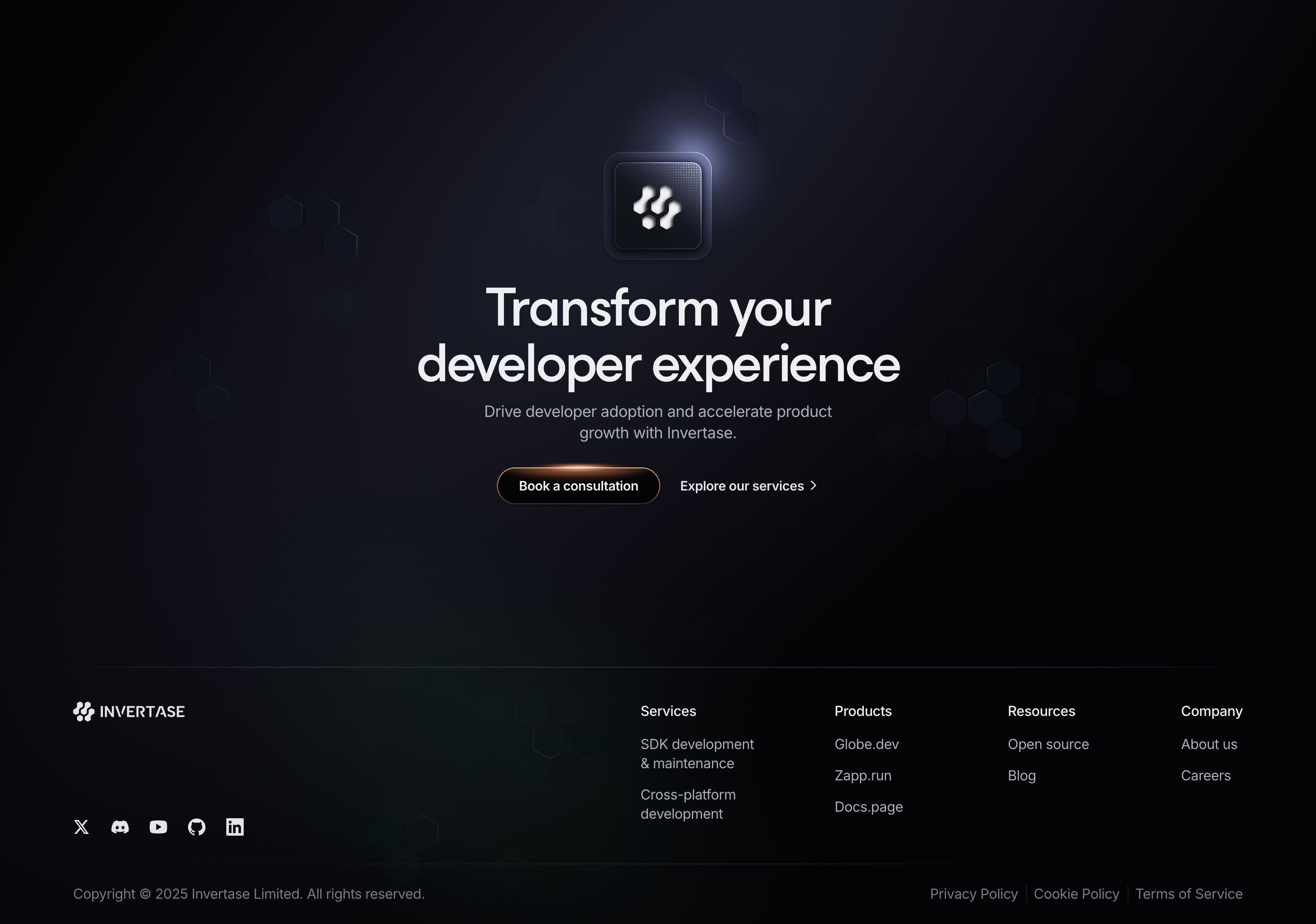 Invertase — Footer