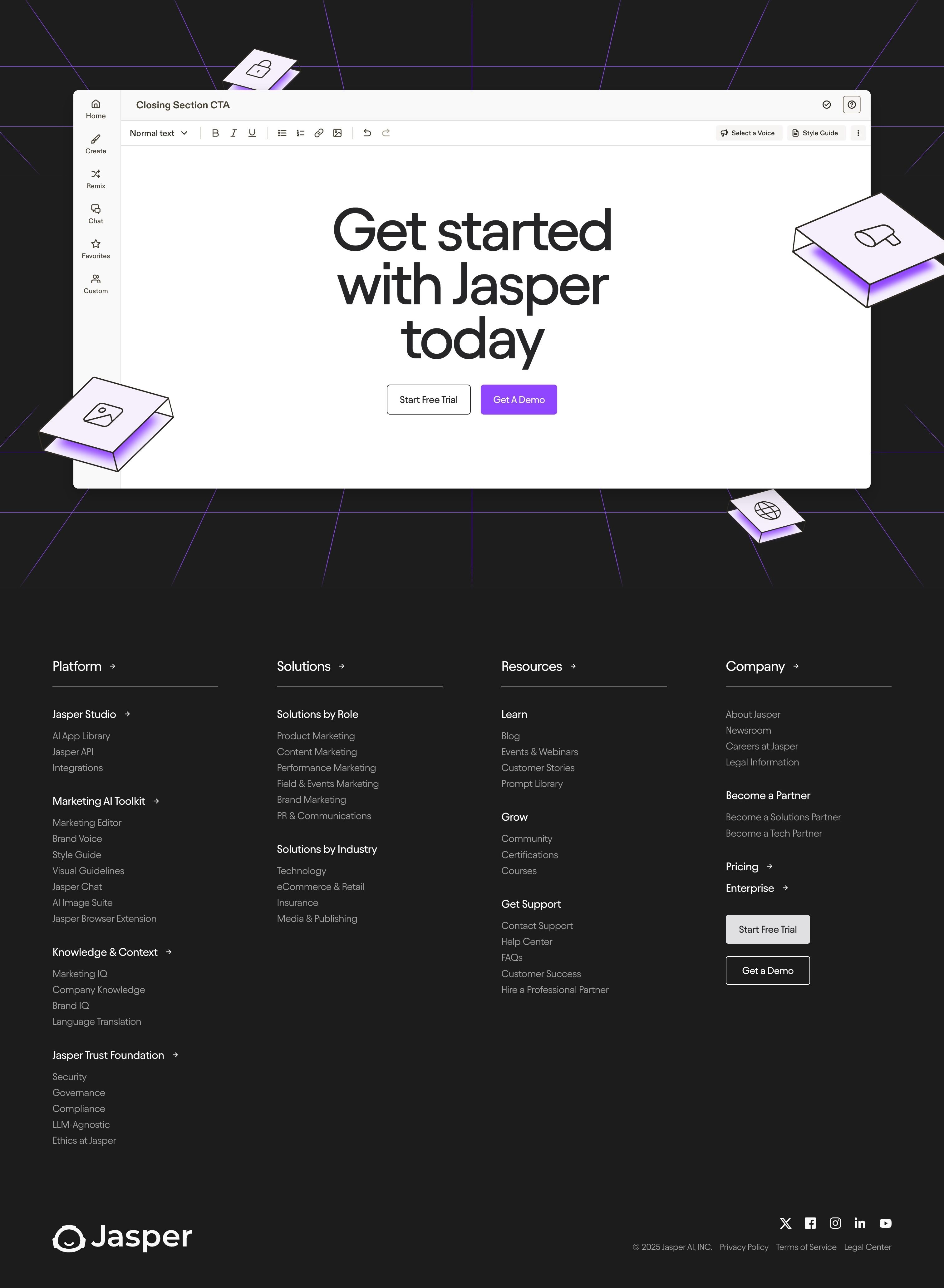 Jasper — Footer