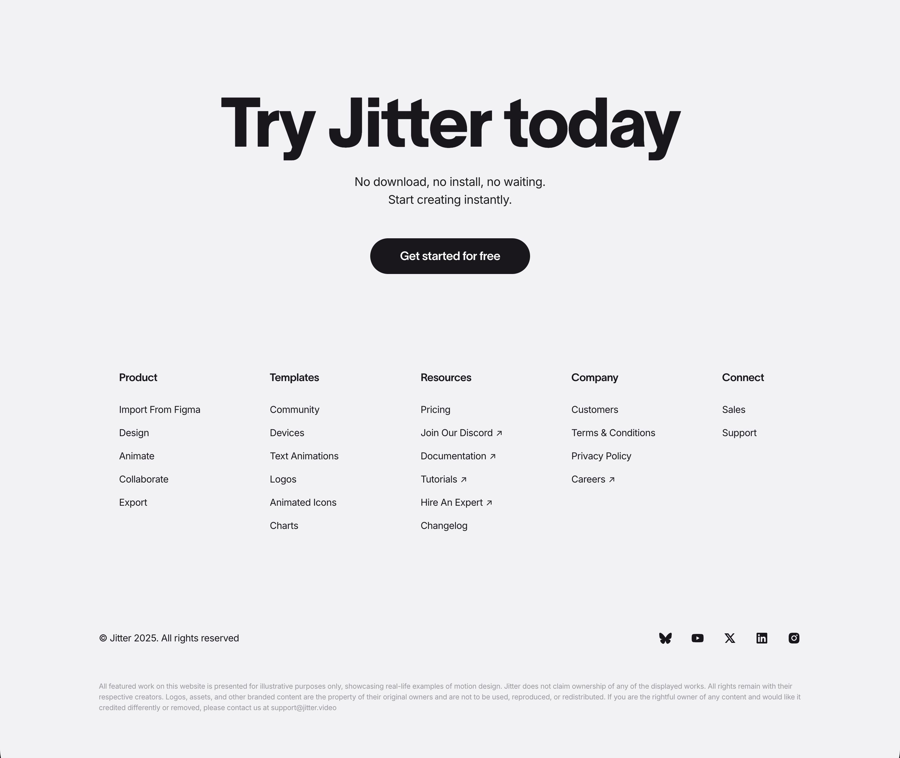 Jitter — Footer