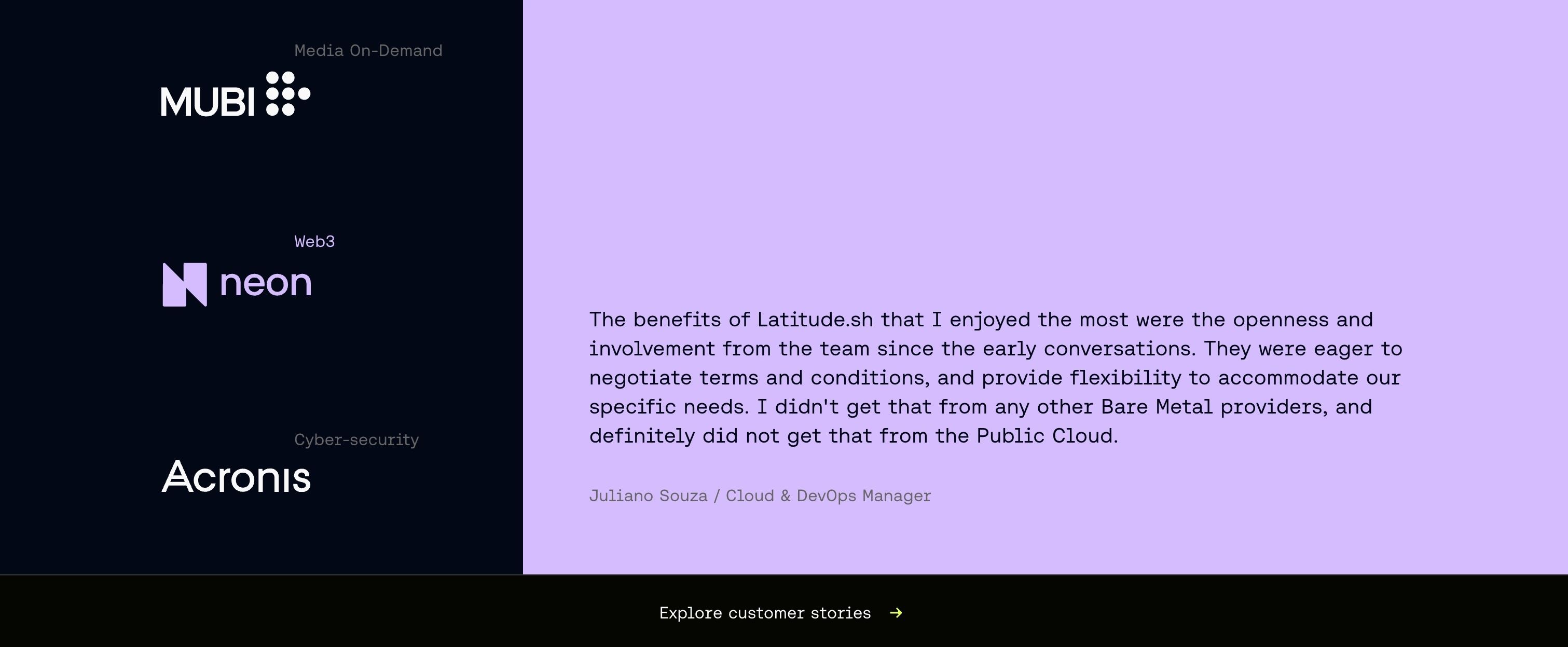 Latitude — Testimonials