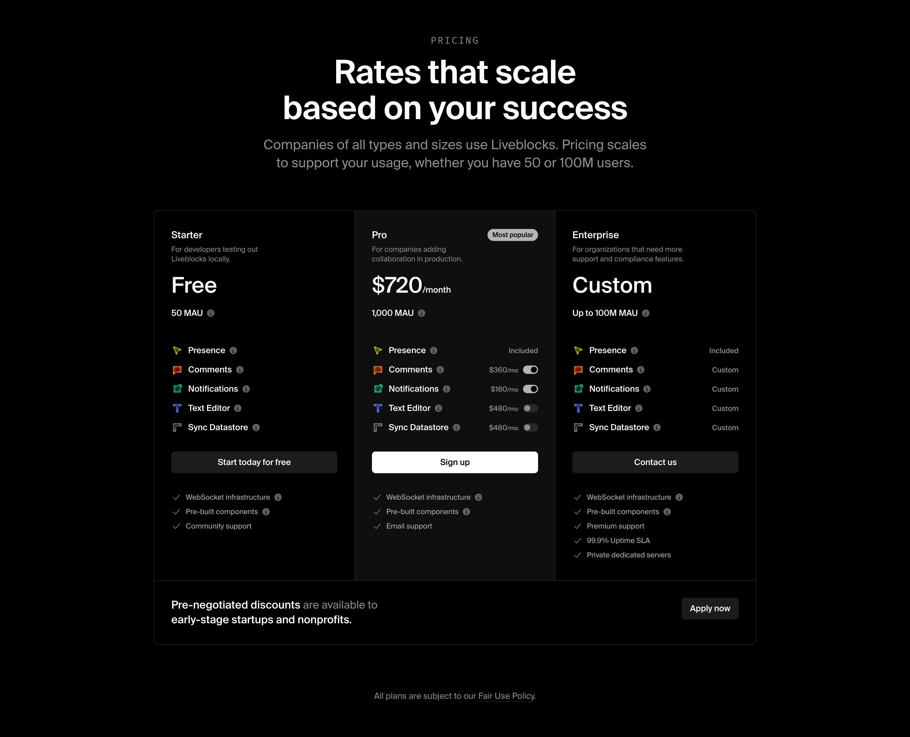 Liveblocks — Pricing