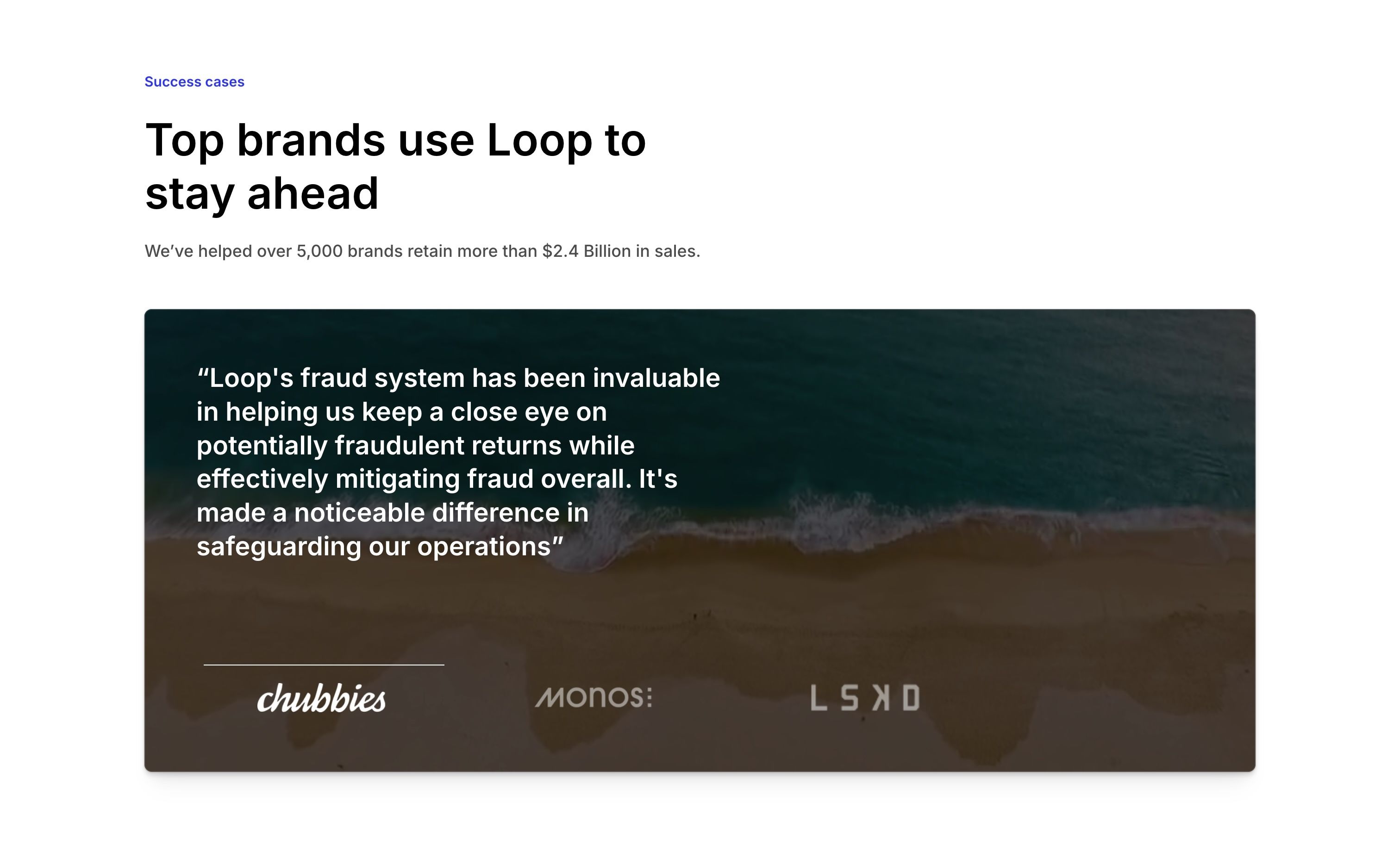 Loop — Testimonials