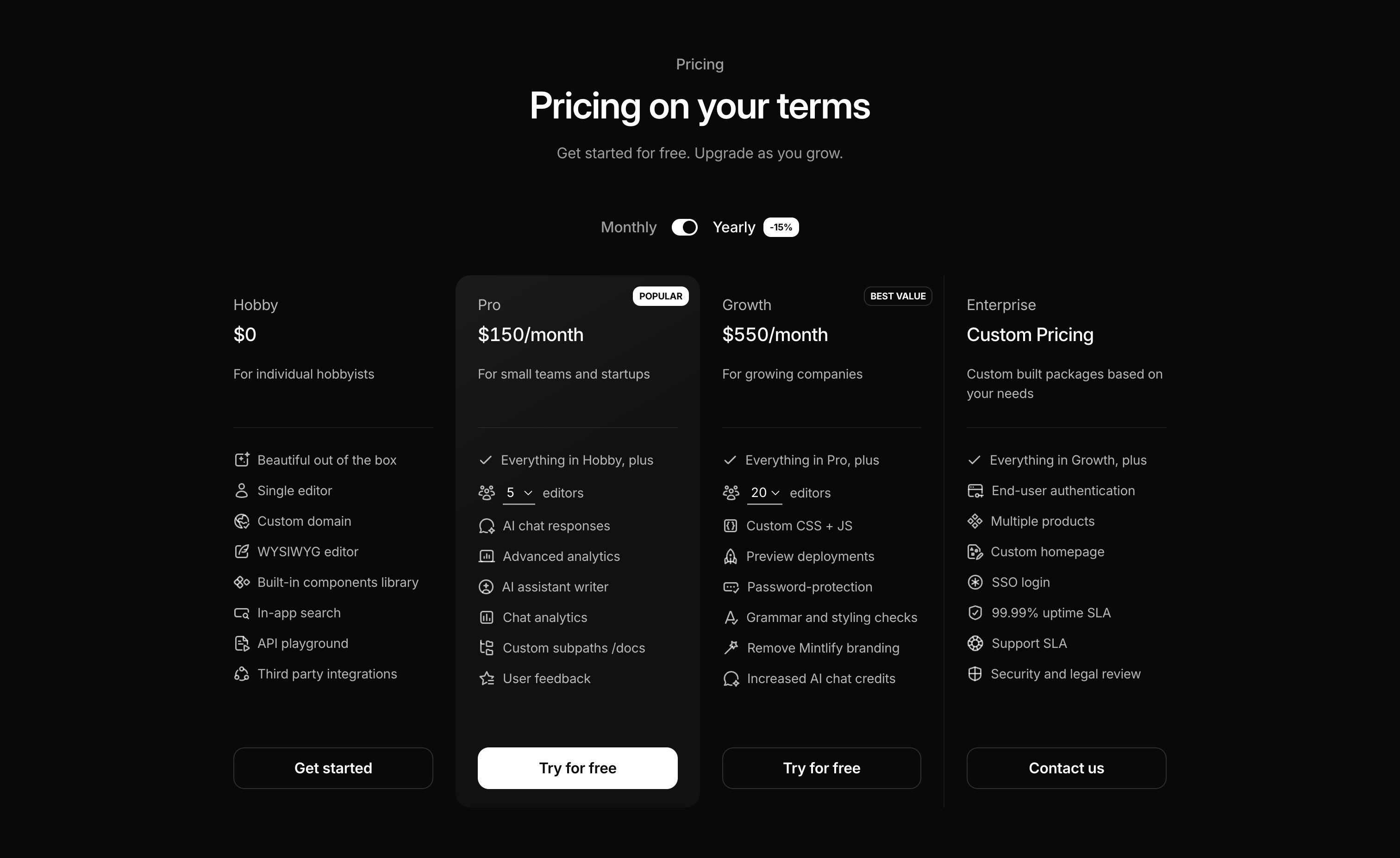 Mintlify — Pricing