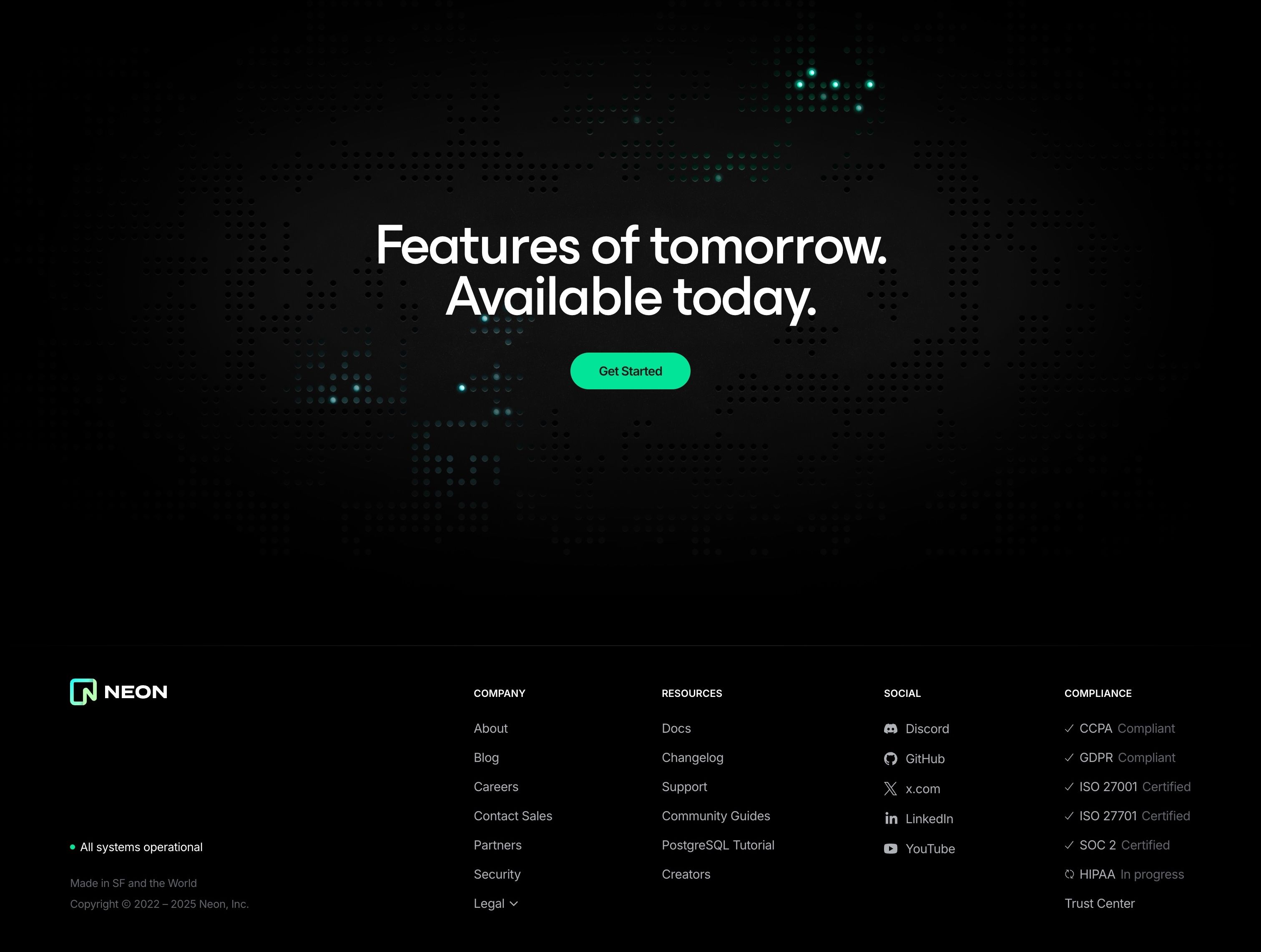 Neon — Footer