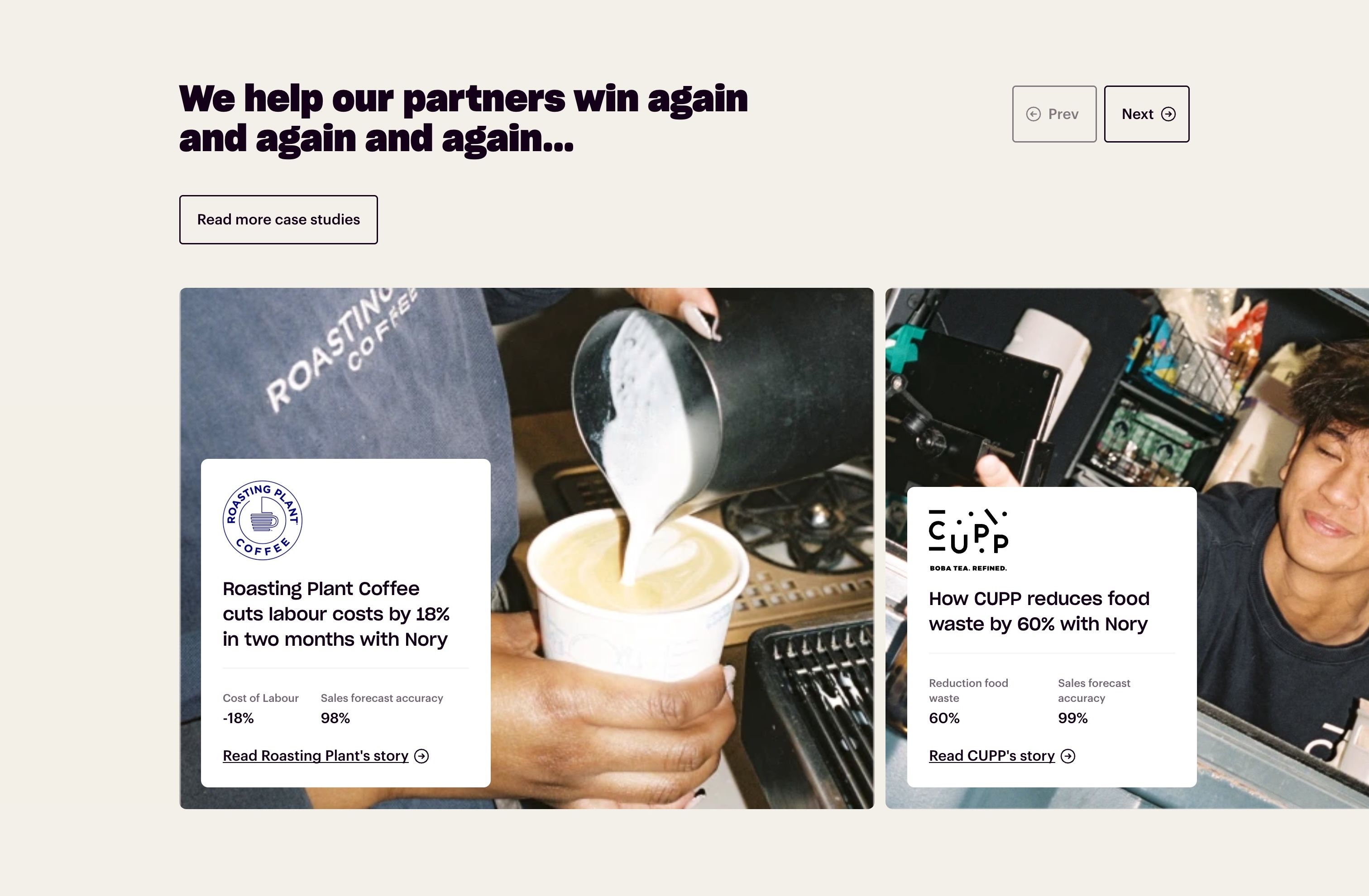 Nory — Testimonials