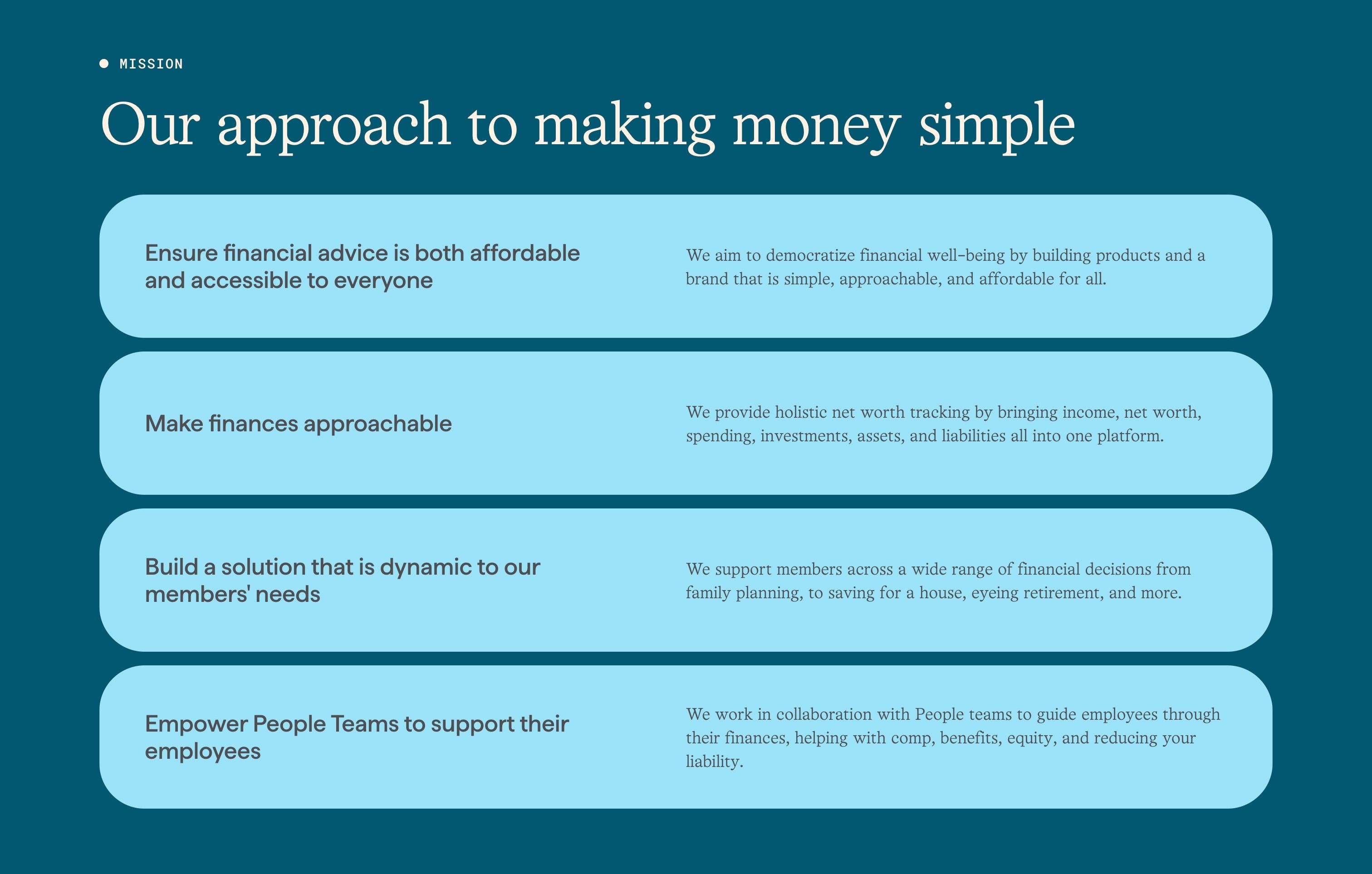 Origin — Mission Statement