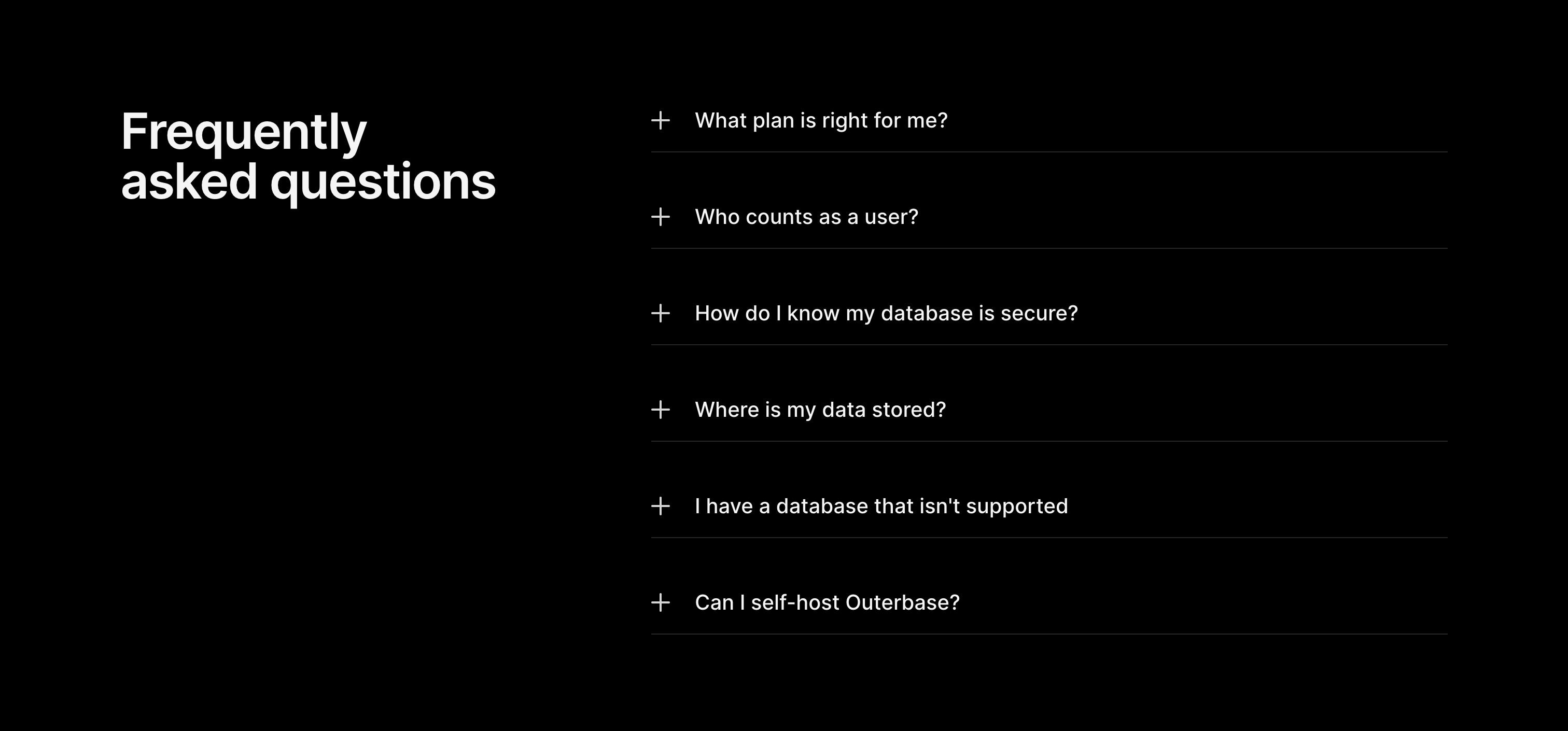 Outerbase — FAQs