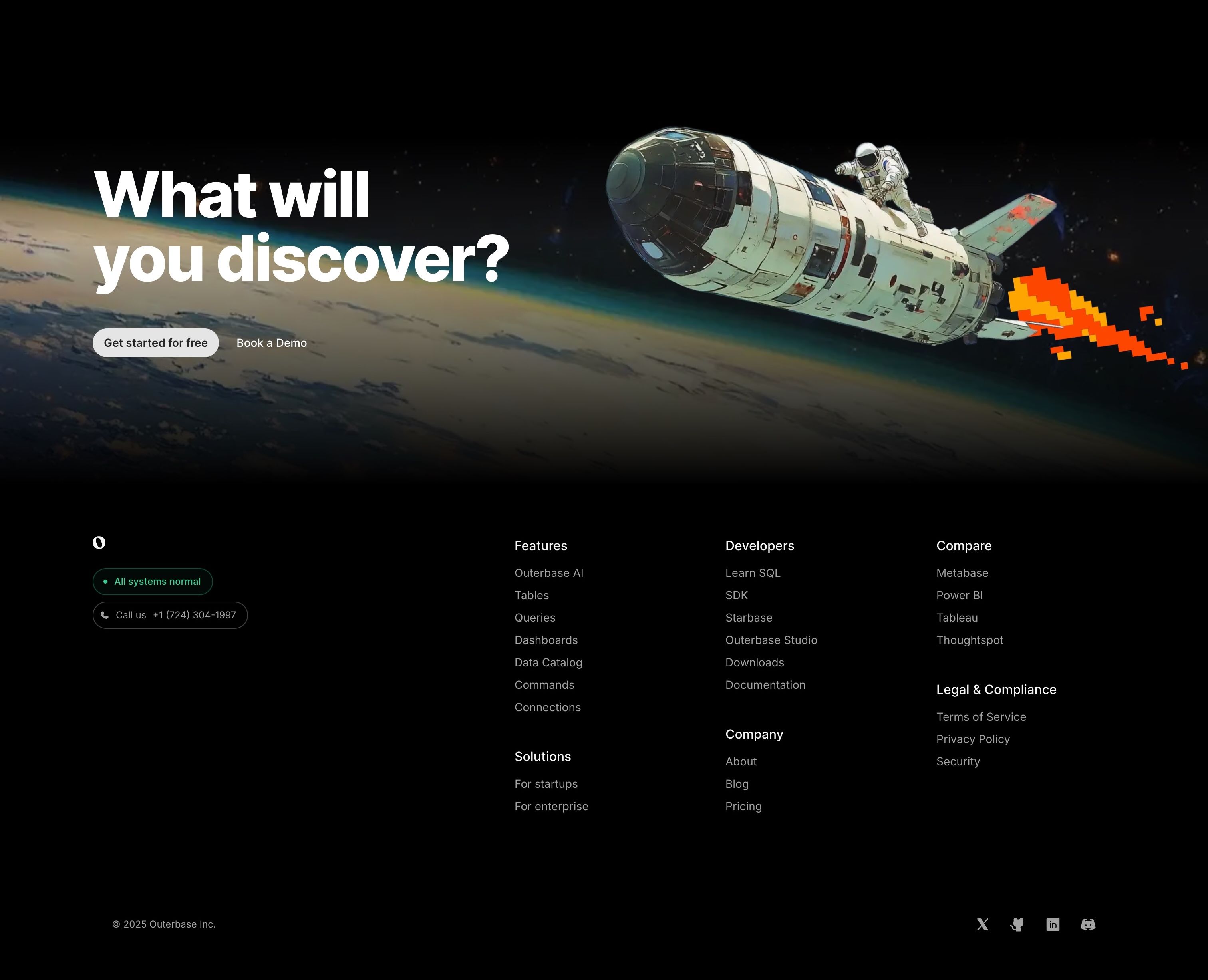 Outerbase — Footer