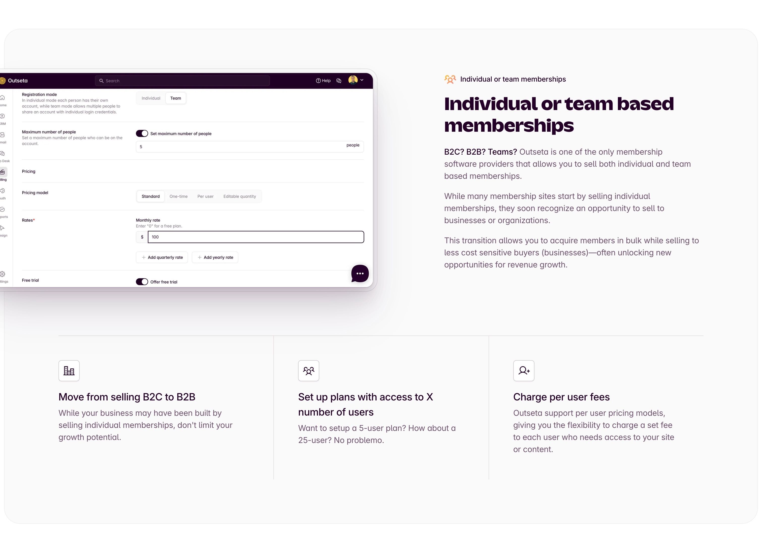 Outseta — Features