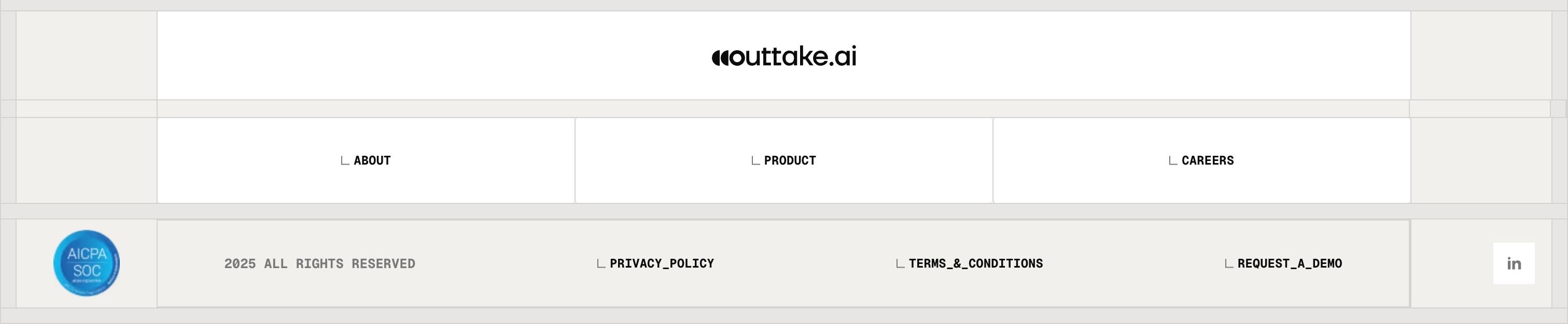 Outtake — Footer