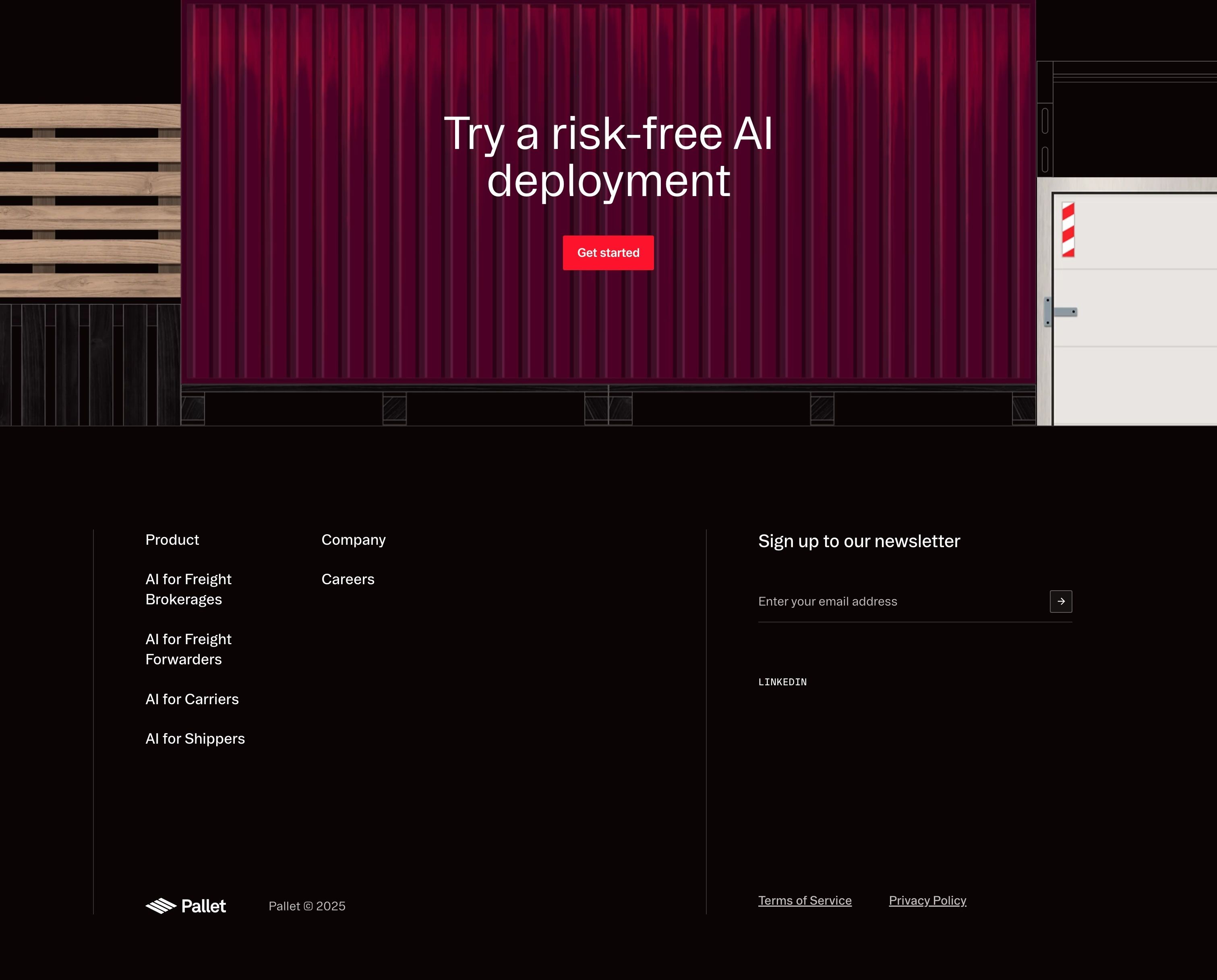Pallet — Footer