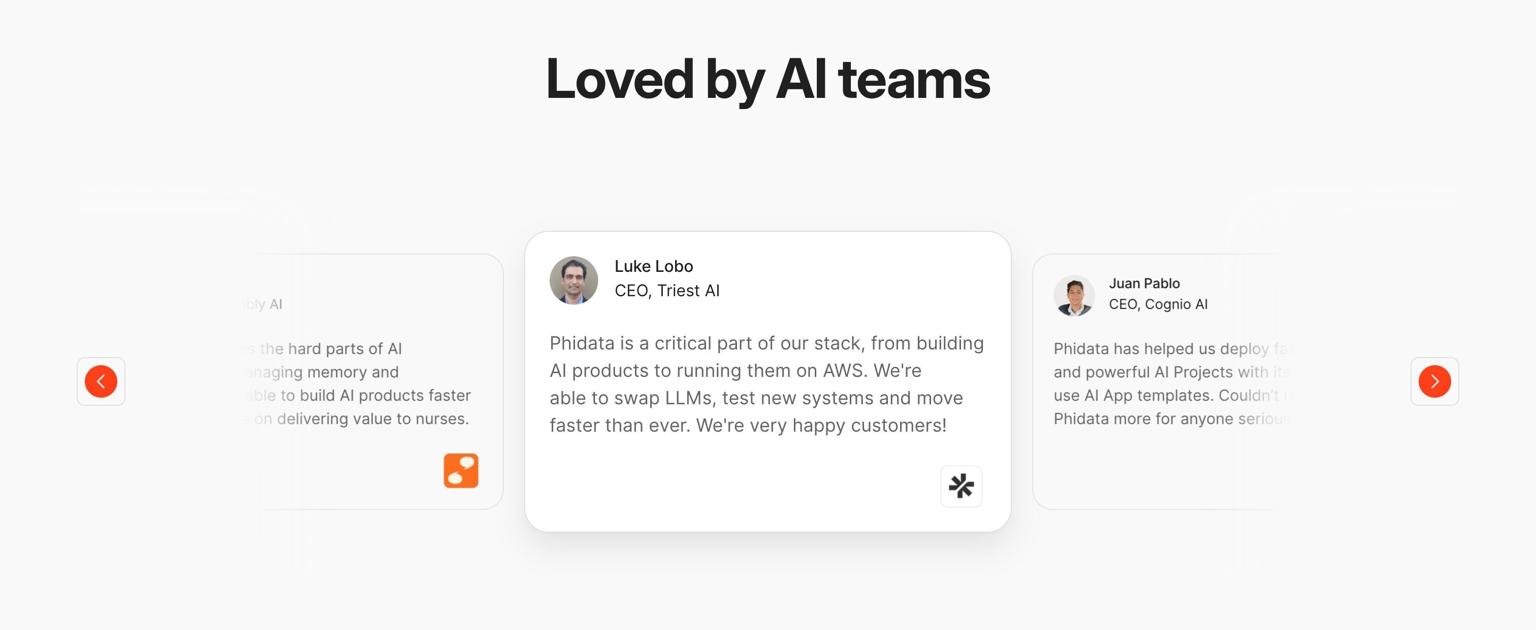Phidata — Testimonials