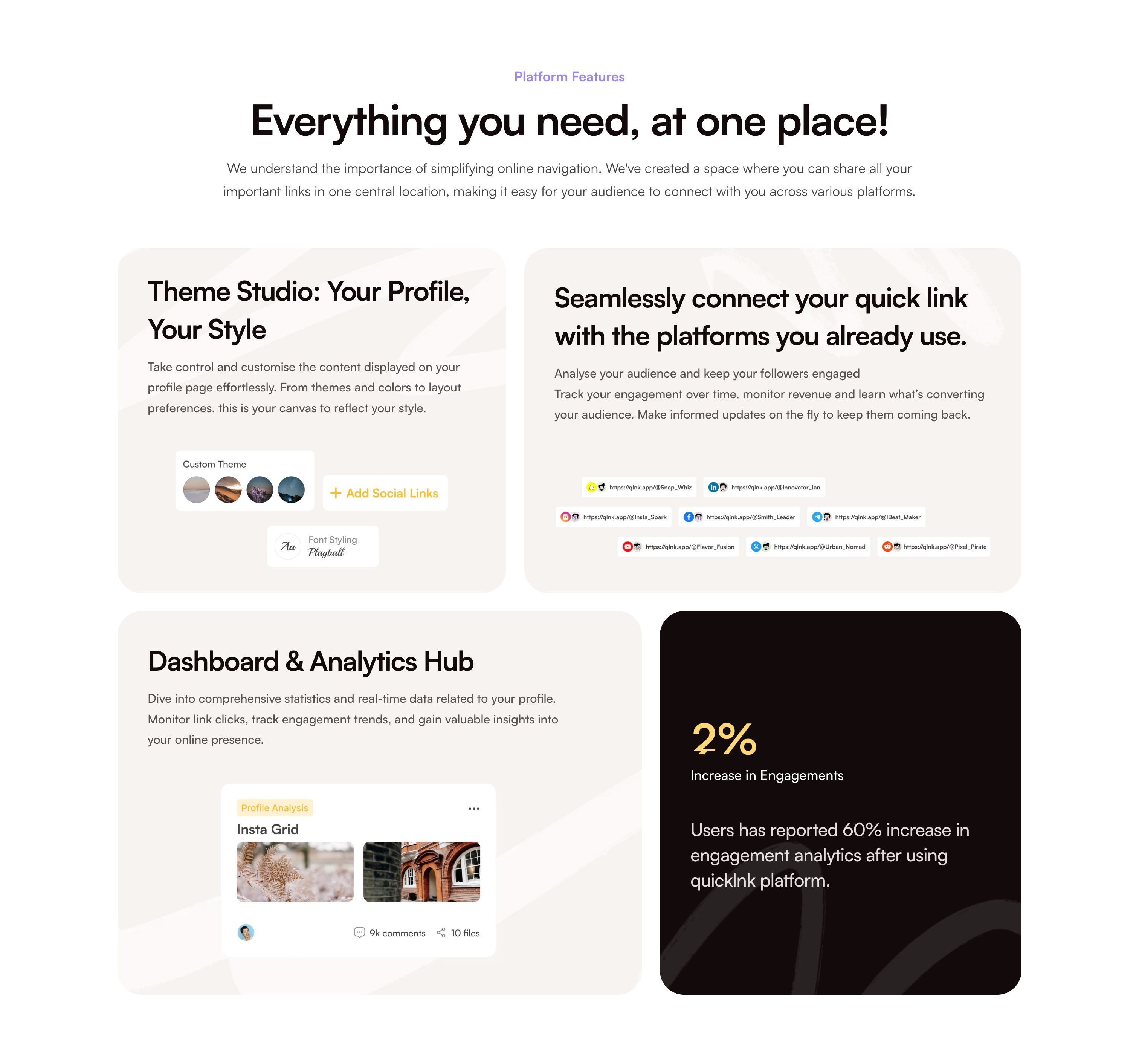 Quicklnk — Features