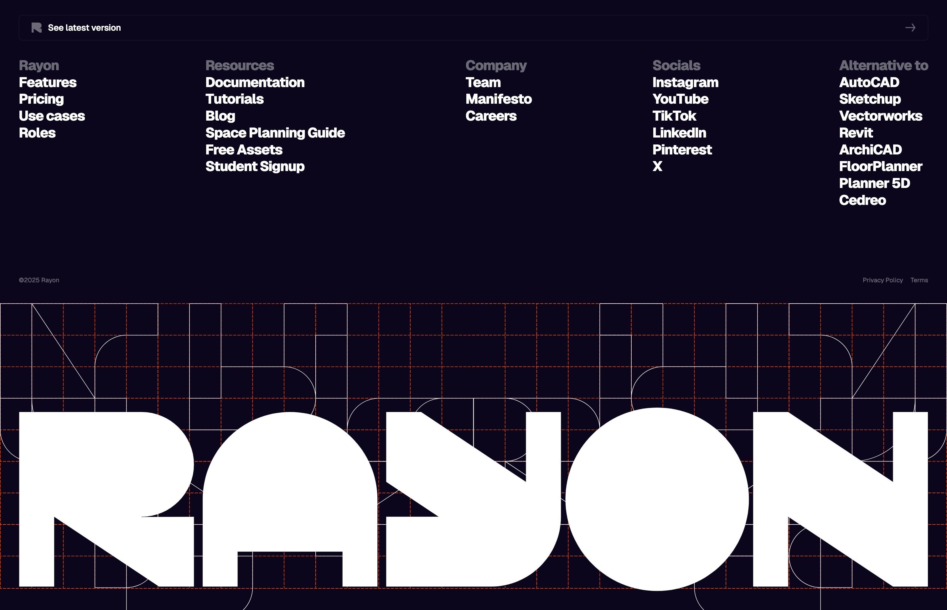 Rayon — Footer