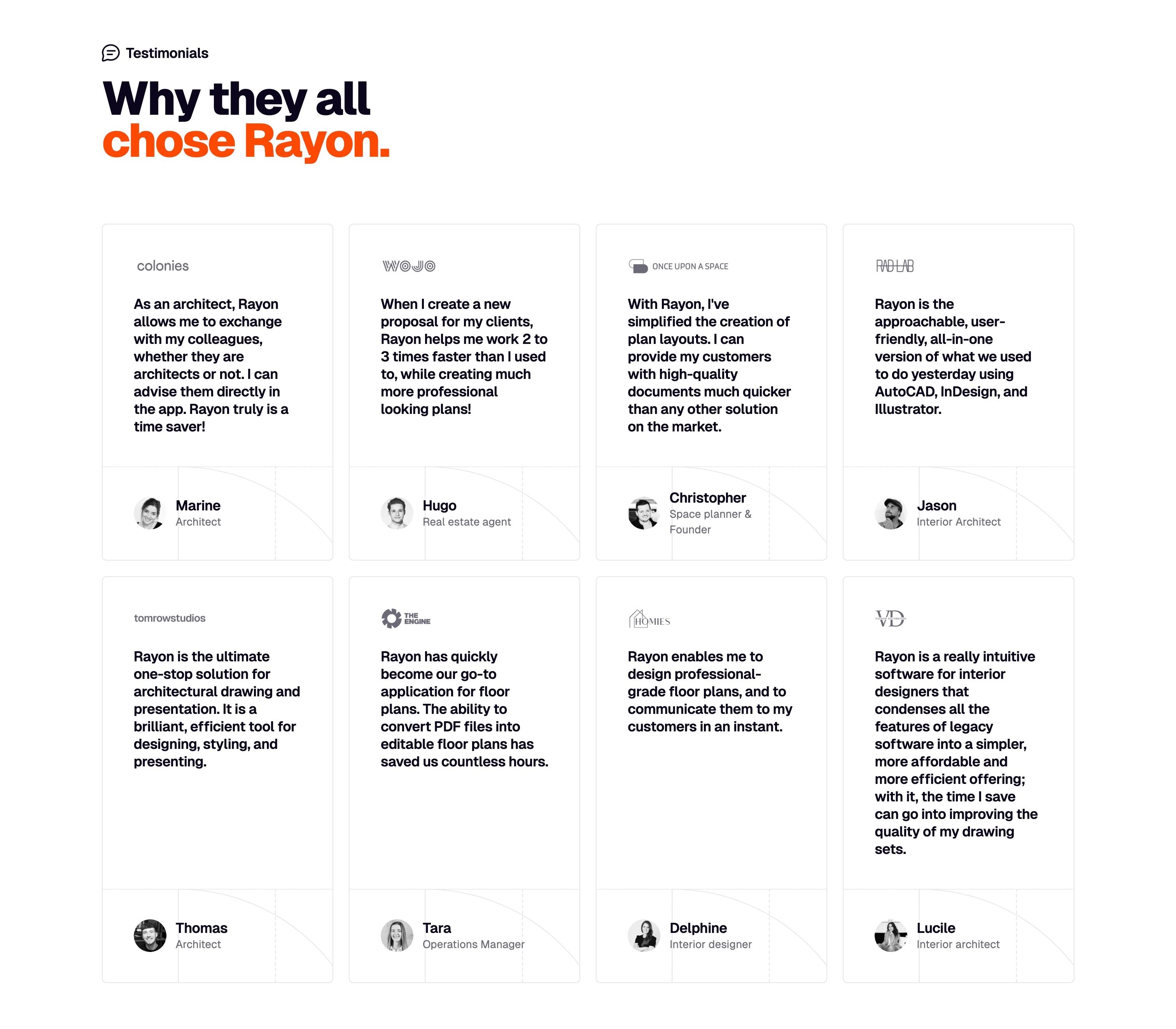 Rayon — Testimonials