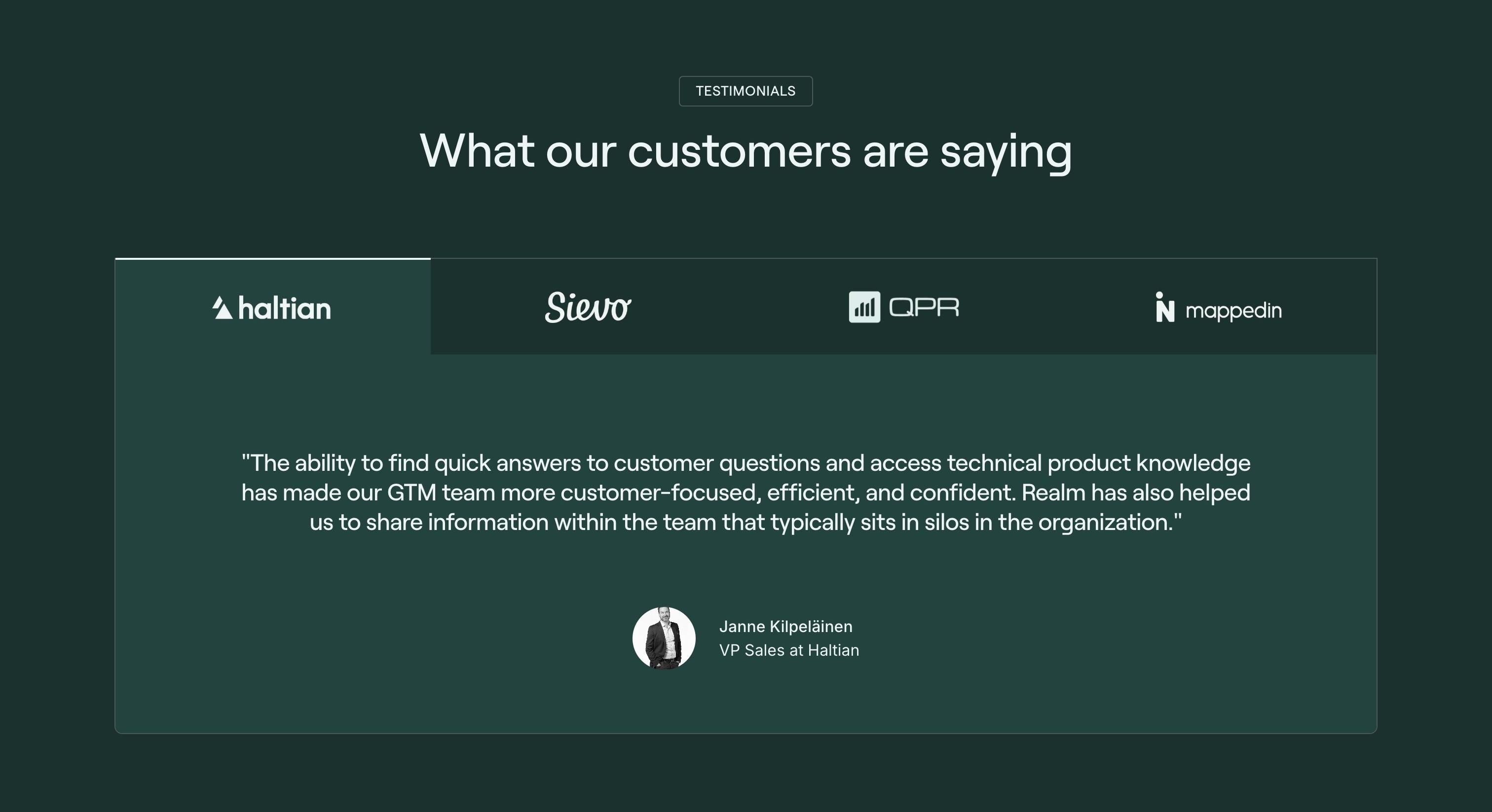 Realm — Testimonials