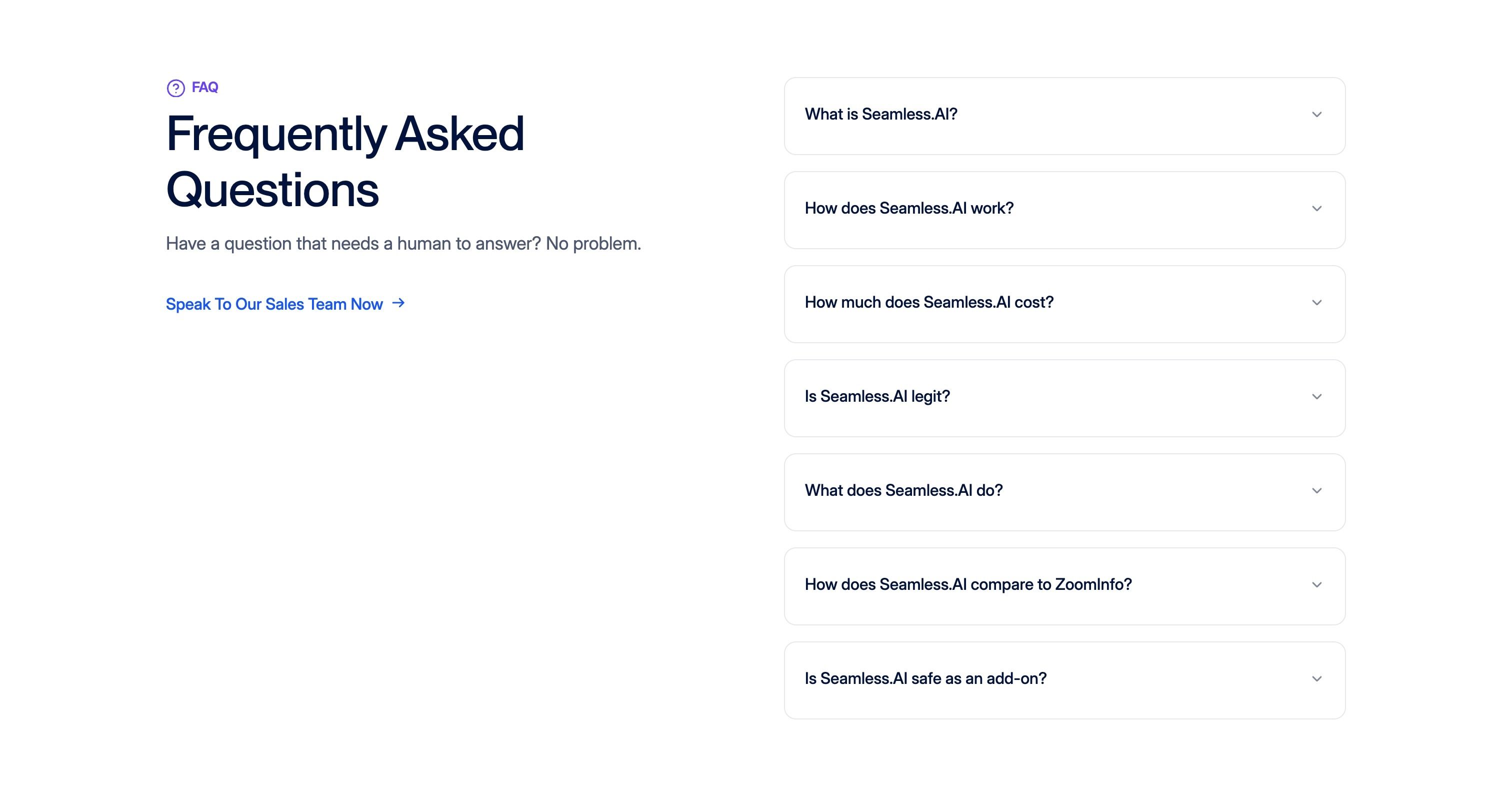 Seamless — FAQs