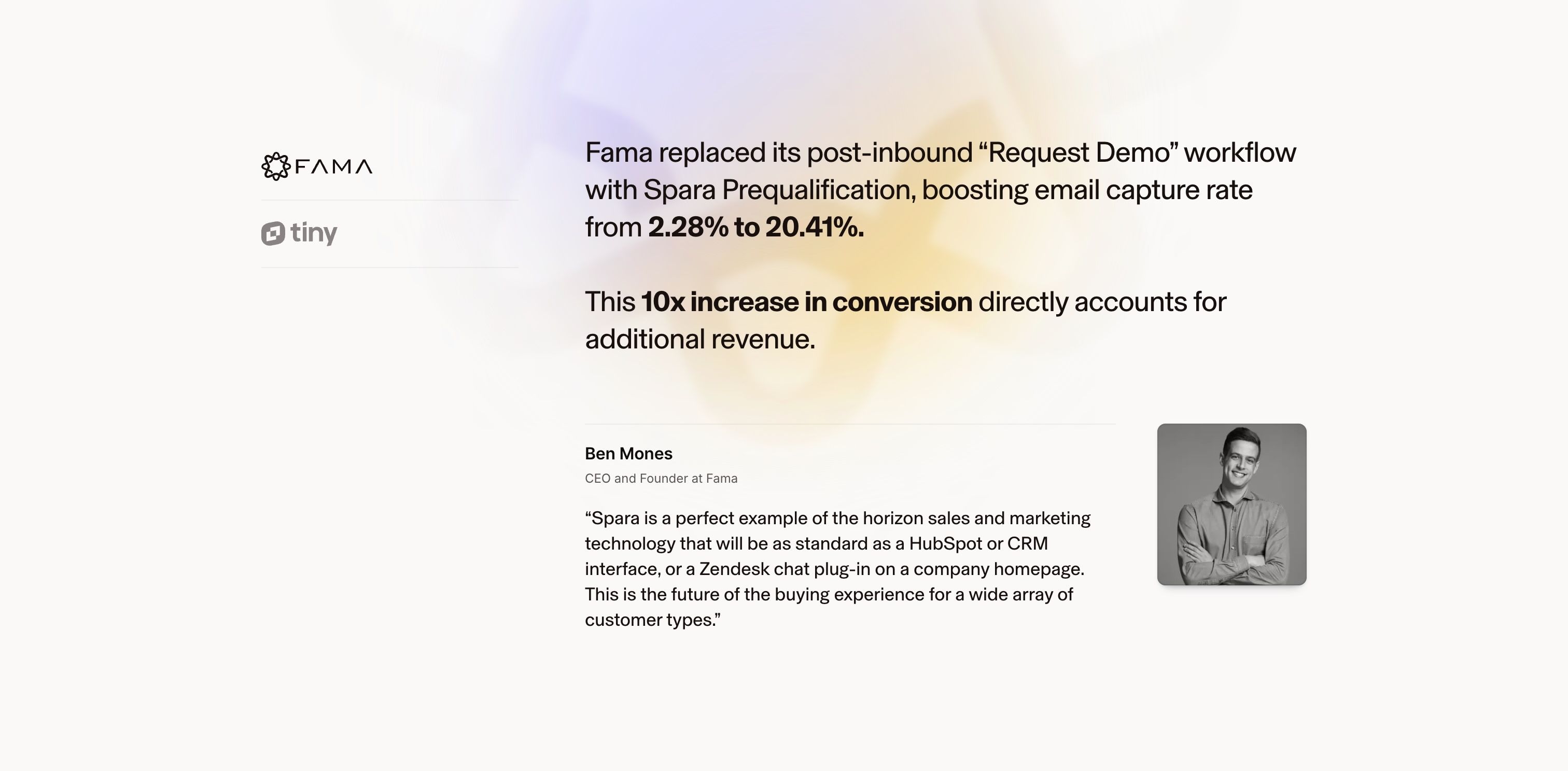 Spara — Testimonials