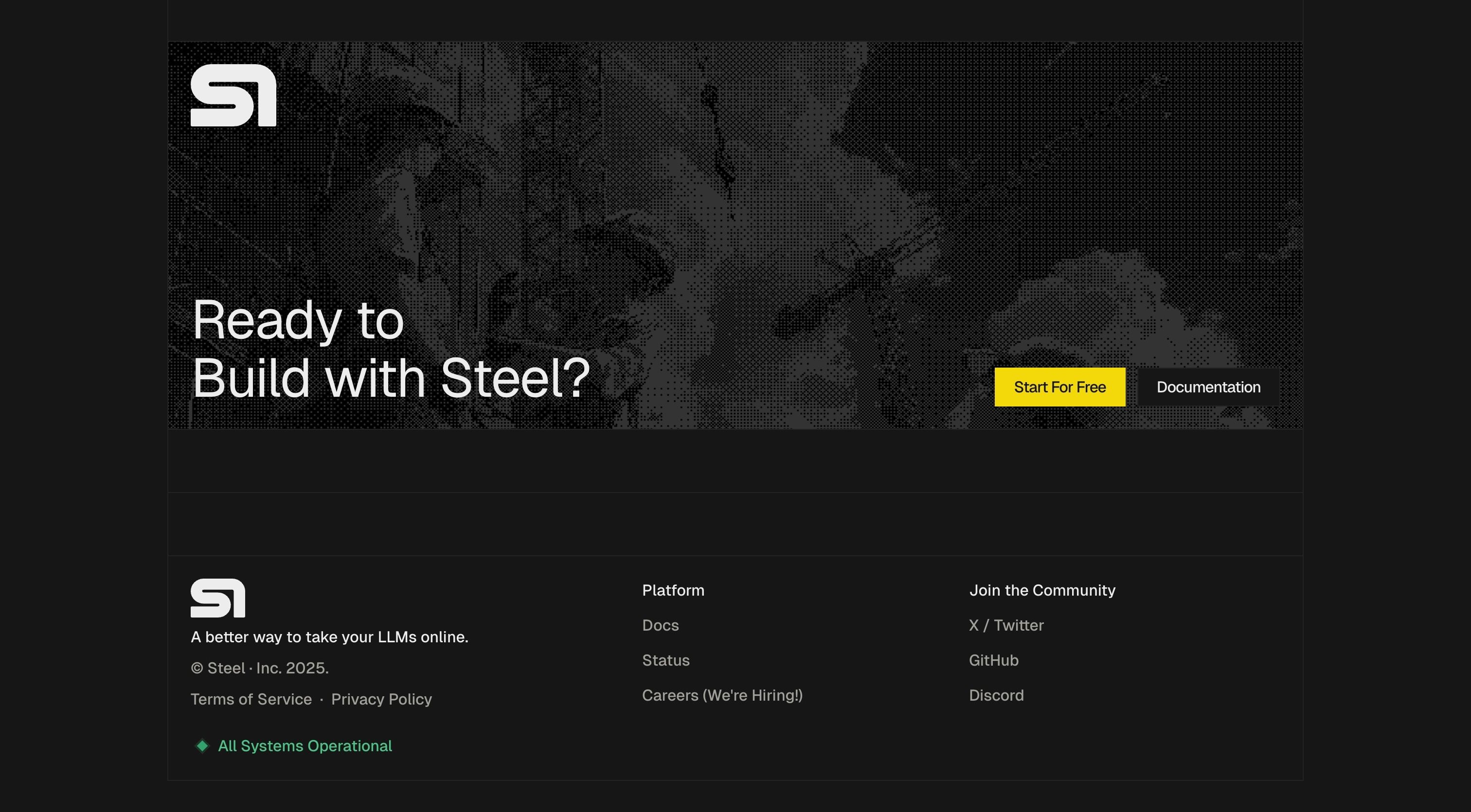Steel Dev — Footer