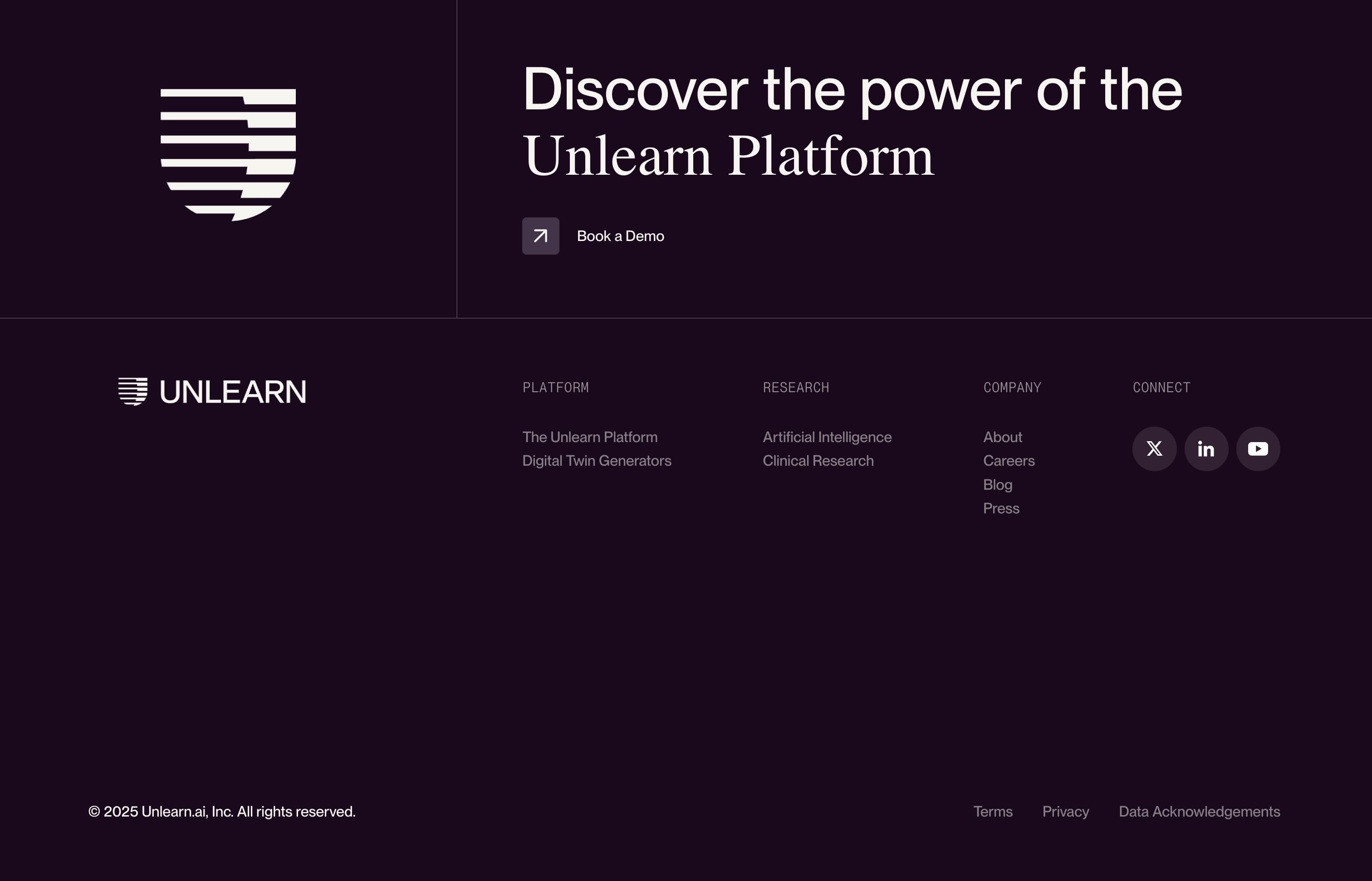 Unlearn — Footer