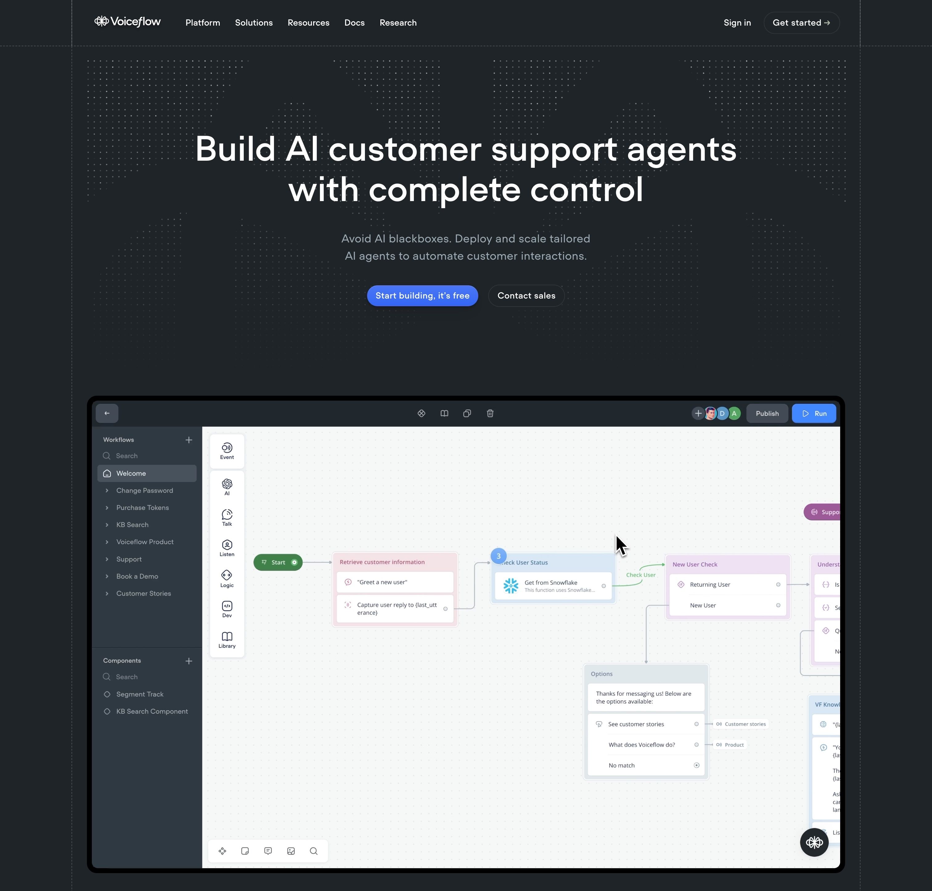 Voiceflow — Hero